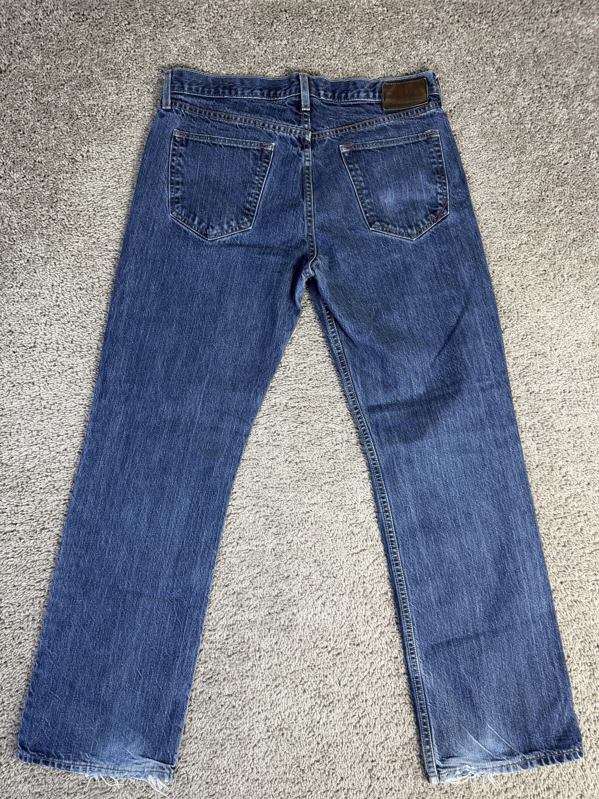 Banana Republic Jeans Mens 33×30 Blue Straight Regular Denim Distressed Logo