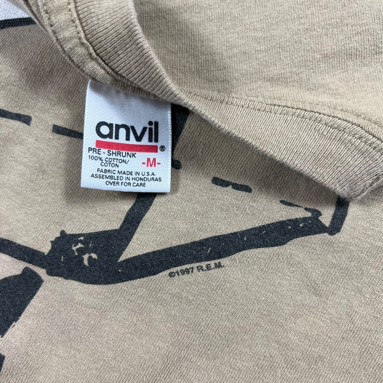Vintage 1997 Anvil R.E.M. faded band tee (M)