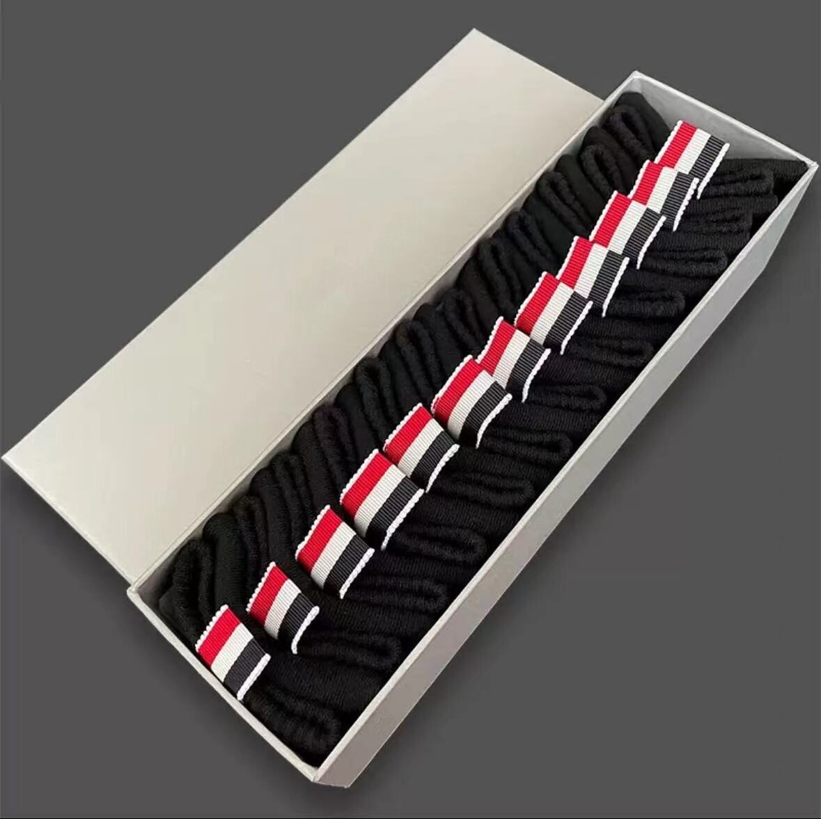 Thom Browne Men’s and Women’s Shallow Cut Short Boat Socks