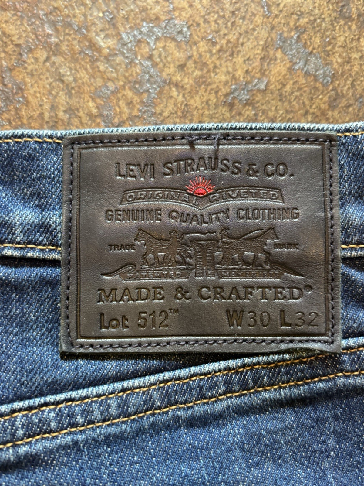 Levi’s & Crafted Men’s 512 Slim Taper Medium Wash Blue Denim Jeans Made in Japan