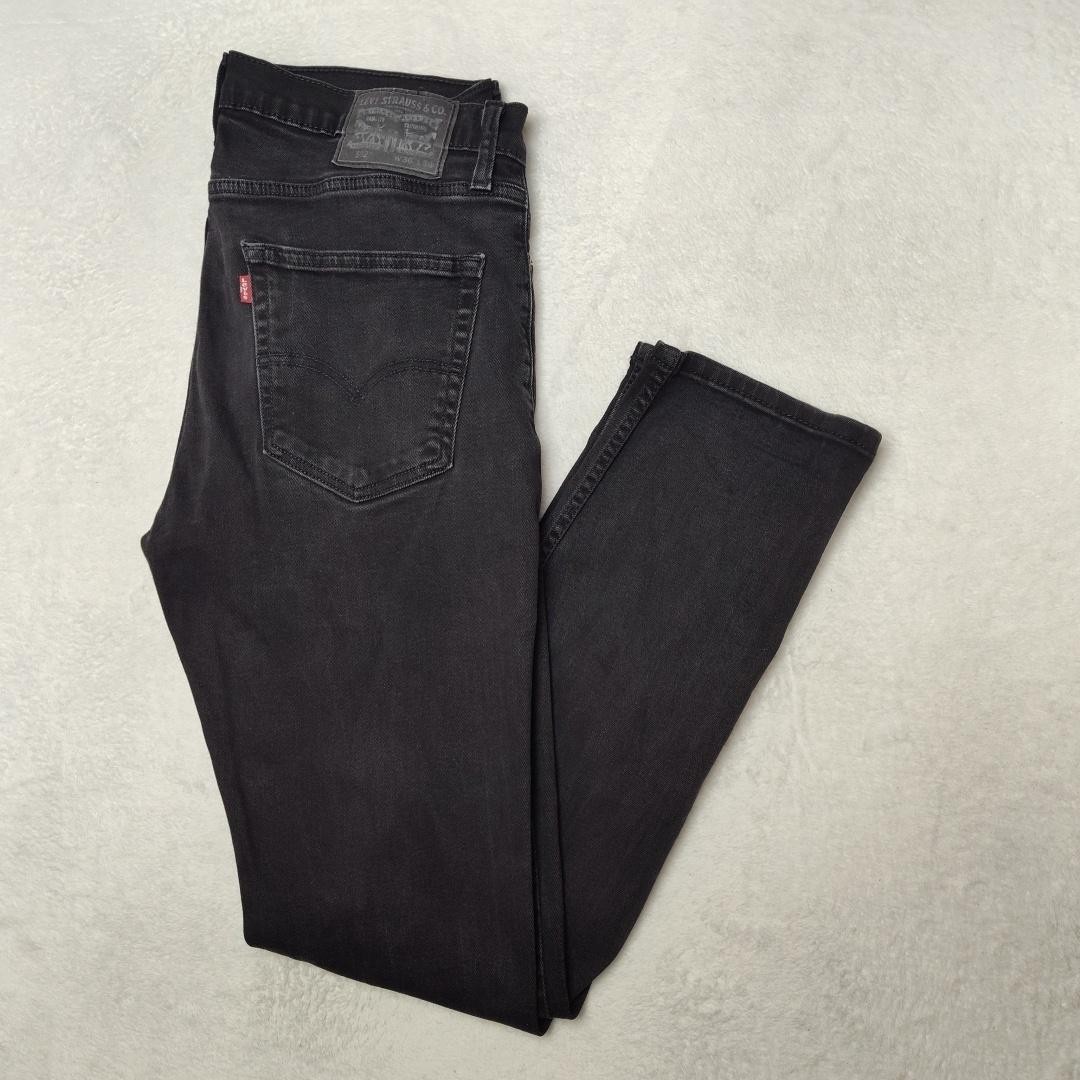 Levis 502 Jeans Mens 36×34 Black Tapered Regular Stretch Denim 5-Pocket School