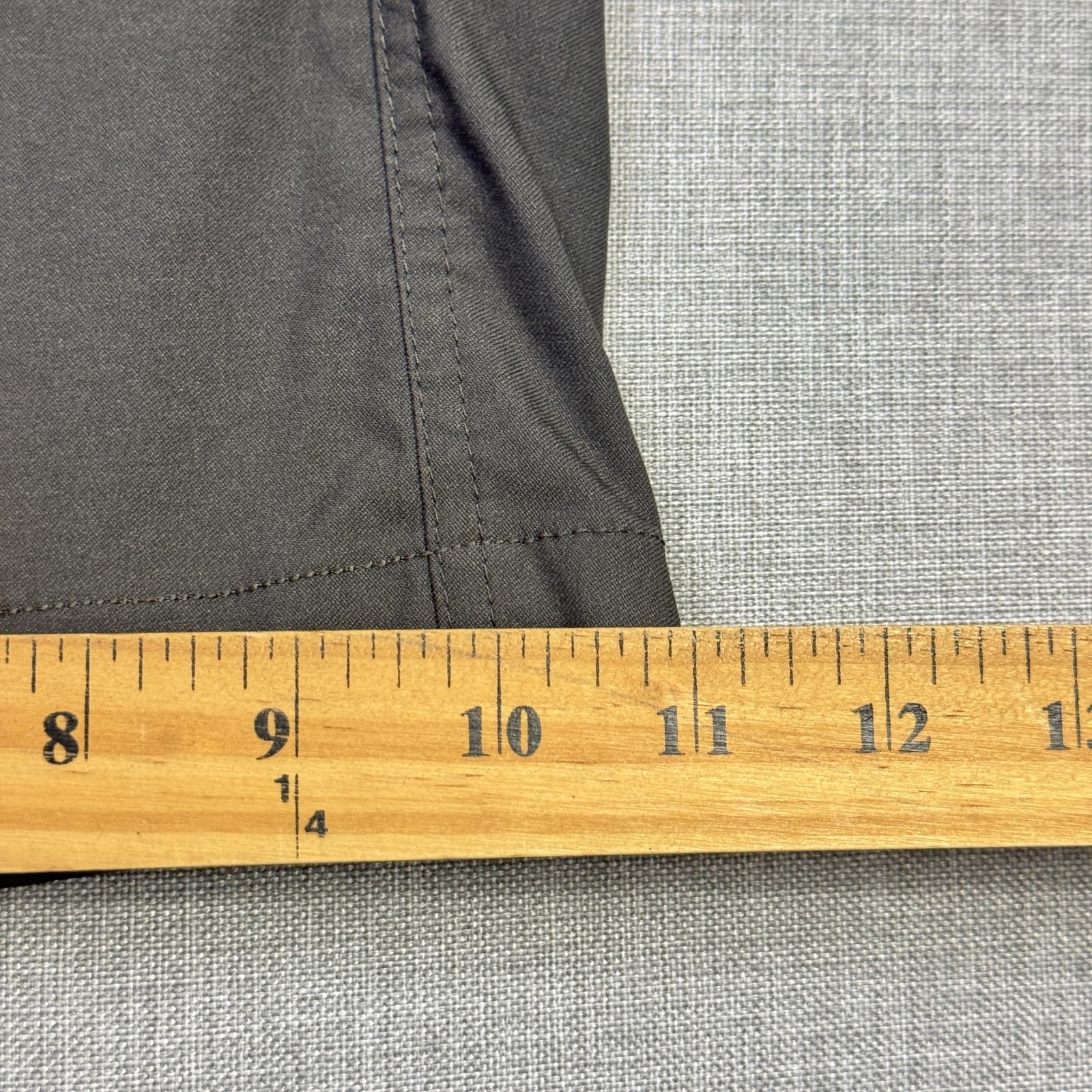 PrAna Chino Shorts Mens 34 Gray Hiking Nylon Polyester Spandex 9″ Inseam