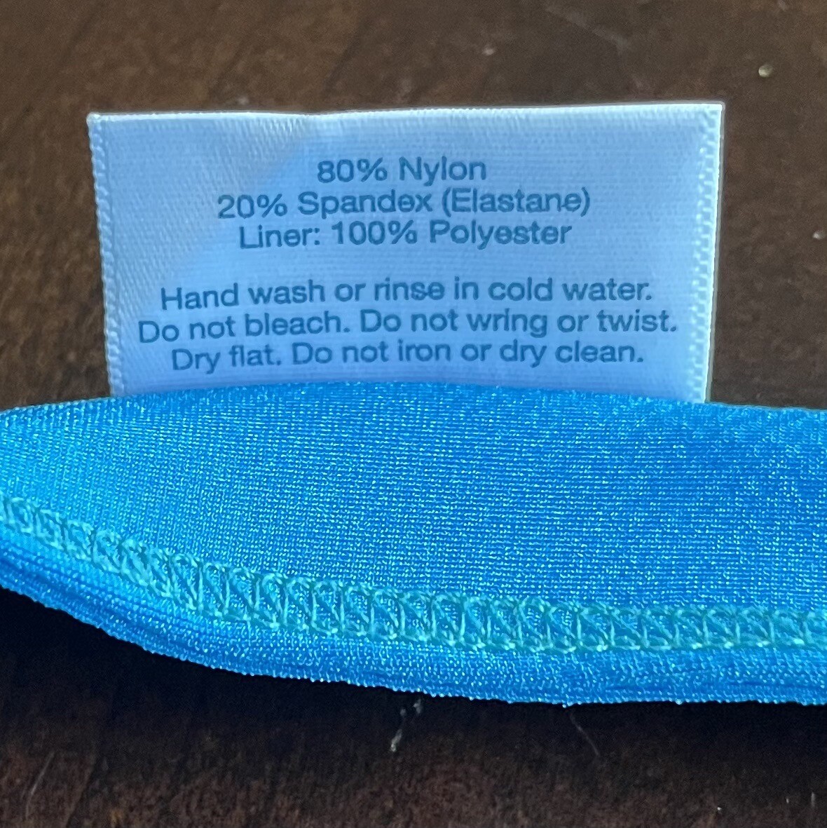 Fin Fun Blue Mermaid Iridescent Halter Bikini Top, Size XS