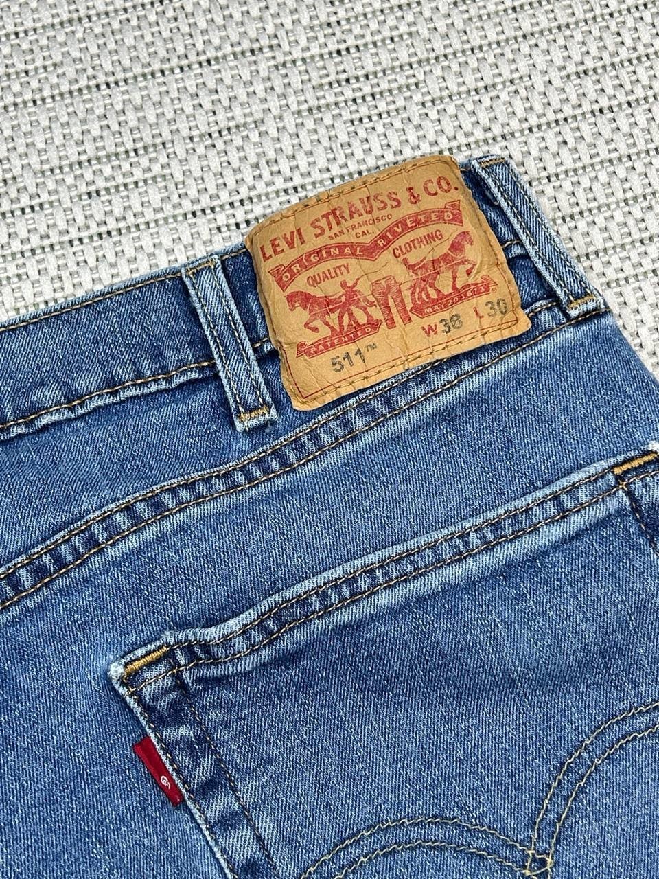 Levis 511 Slim Fit Skinny Leg Jeans Mens 38 Blue Denim Cotton Medium Wash 34×29