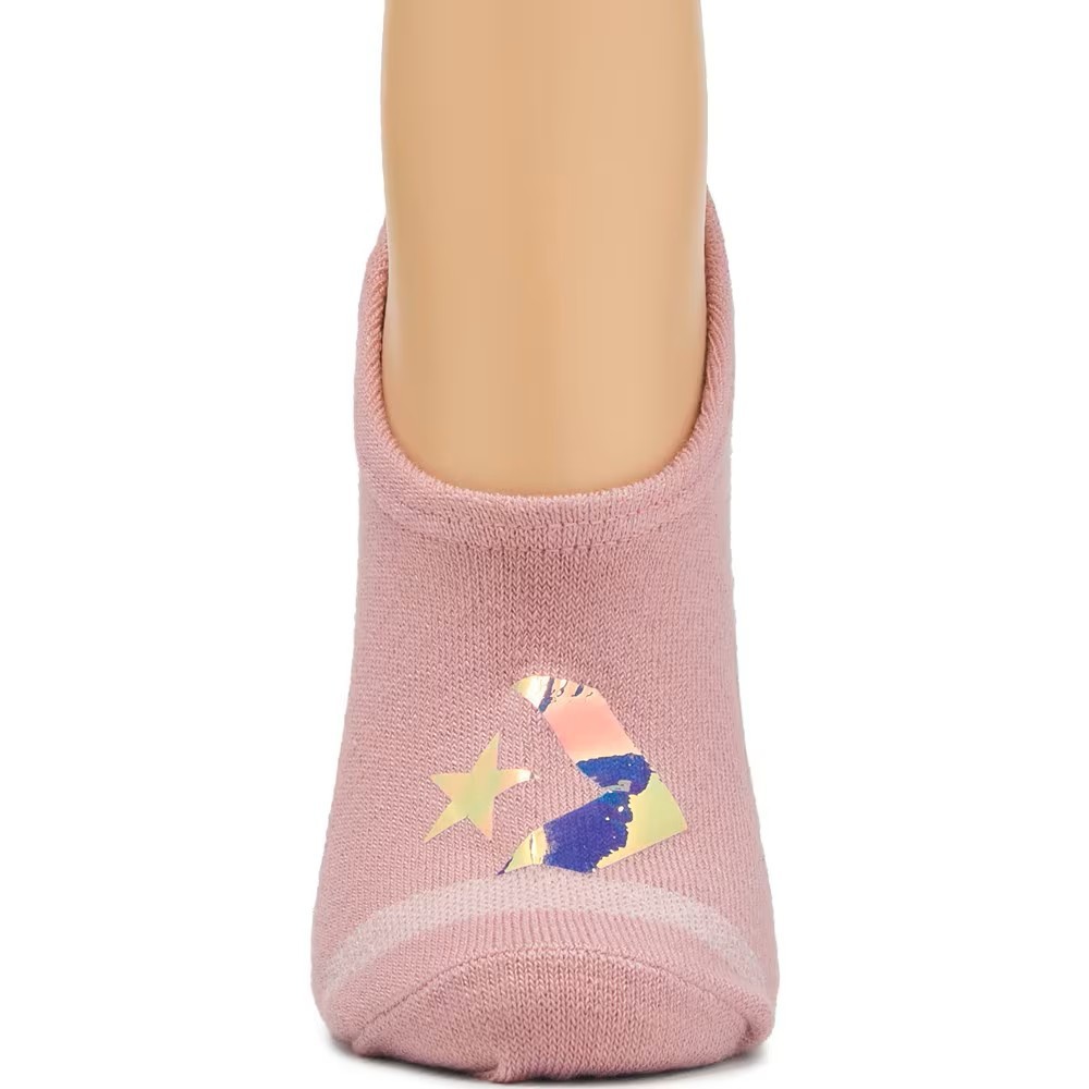 Converse Women’s Flat Knit Ultra Low Socks 4-10 3-Pack (Lotus/Blush/Lavender)