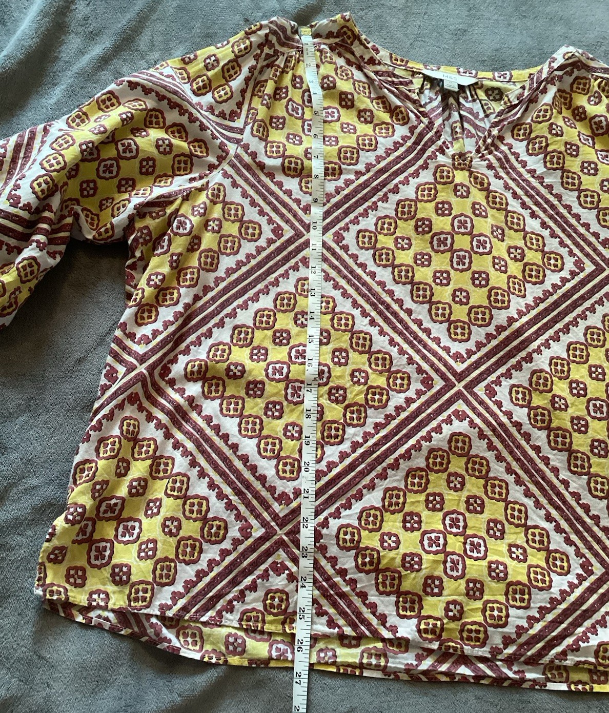 Woman’s Ladies M&S 3/4 Sleeve Tunic Blouse Top Size 22