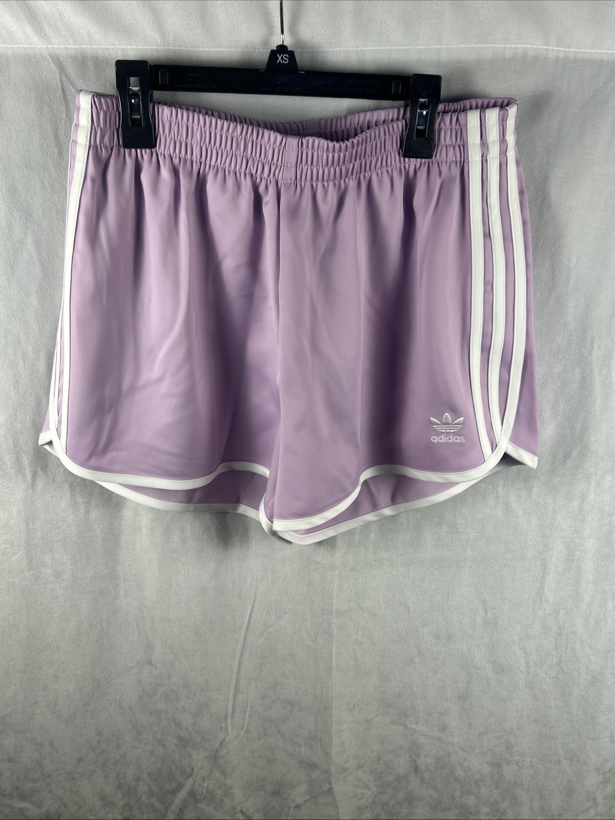 Adidas Originals Sprinter $40 Shorts Womens Small Purple 3-Stripes Elastic Waist