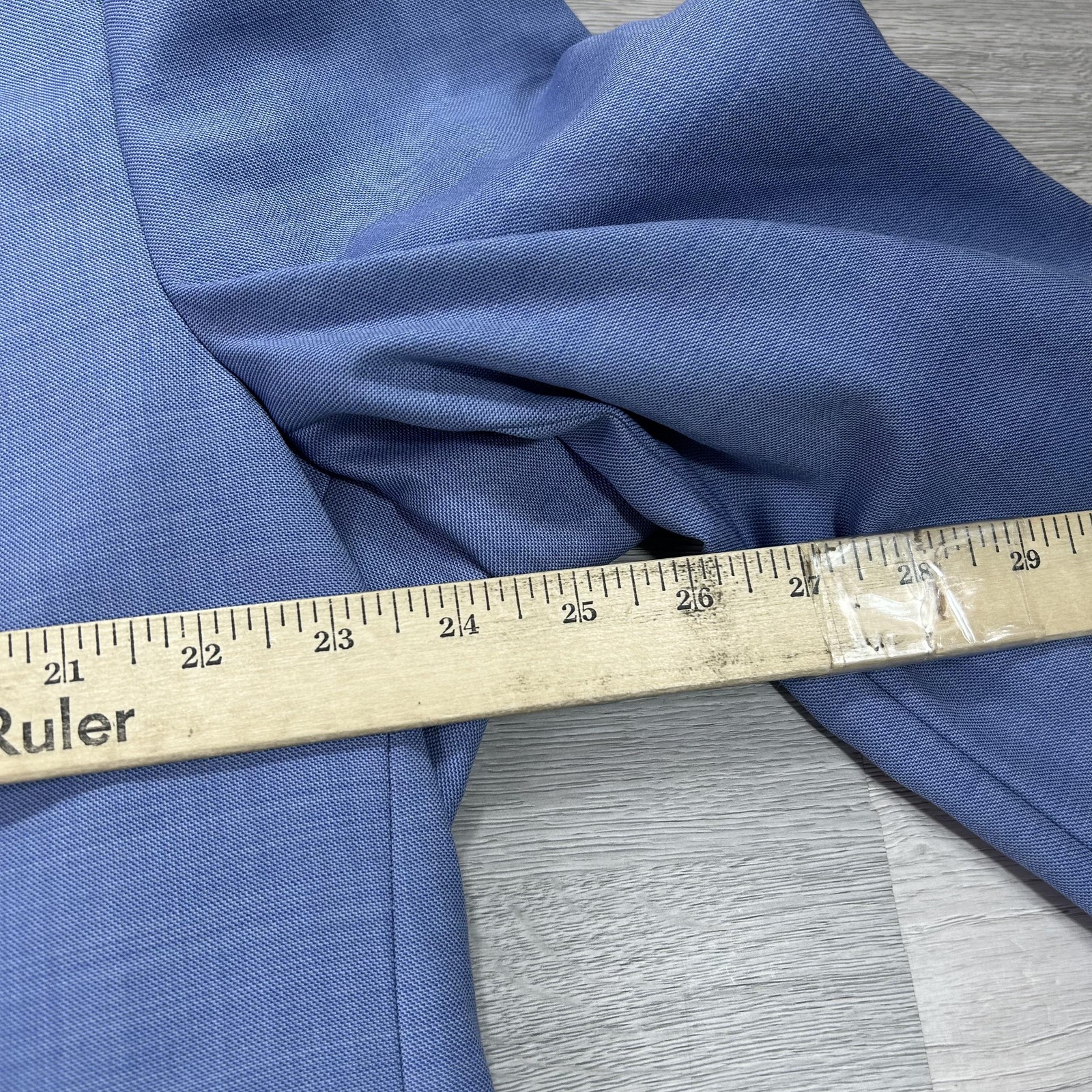 Paul Fredrick Suit Mens 46R Jacket 48×29 Pants Vest Sky Blue Wool 3 Piece Set