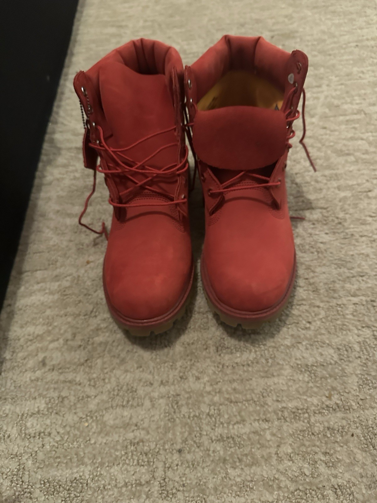 TIMBERLAND A13HV 6” Premium Boot Red NUBUCK Primaloft 7 Mens