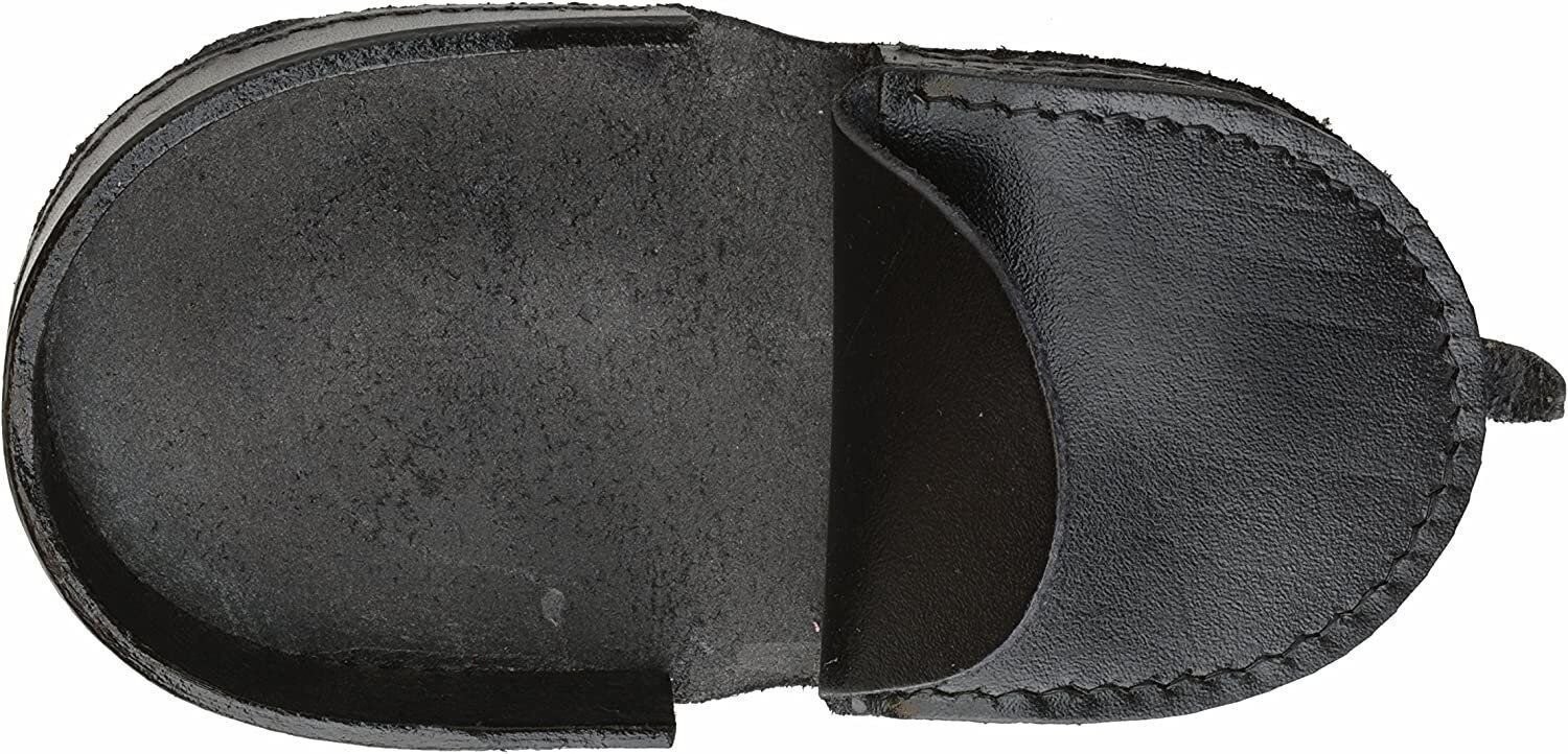 Marshal Black Genuine Leather Horseshoe Coin Change Pocket Hard Holder Purse NEW
