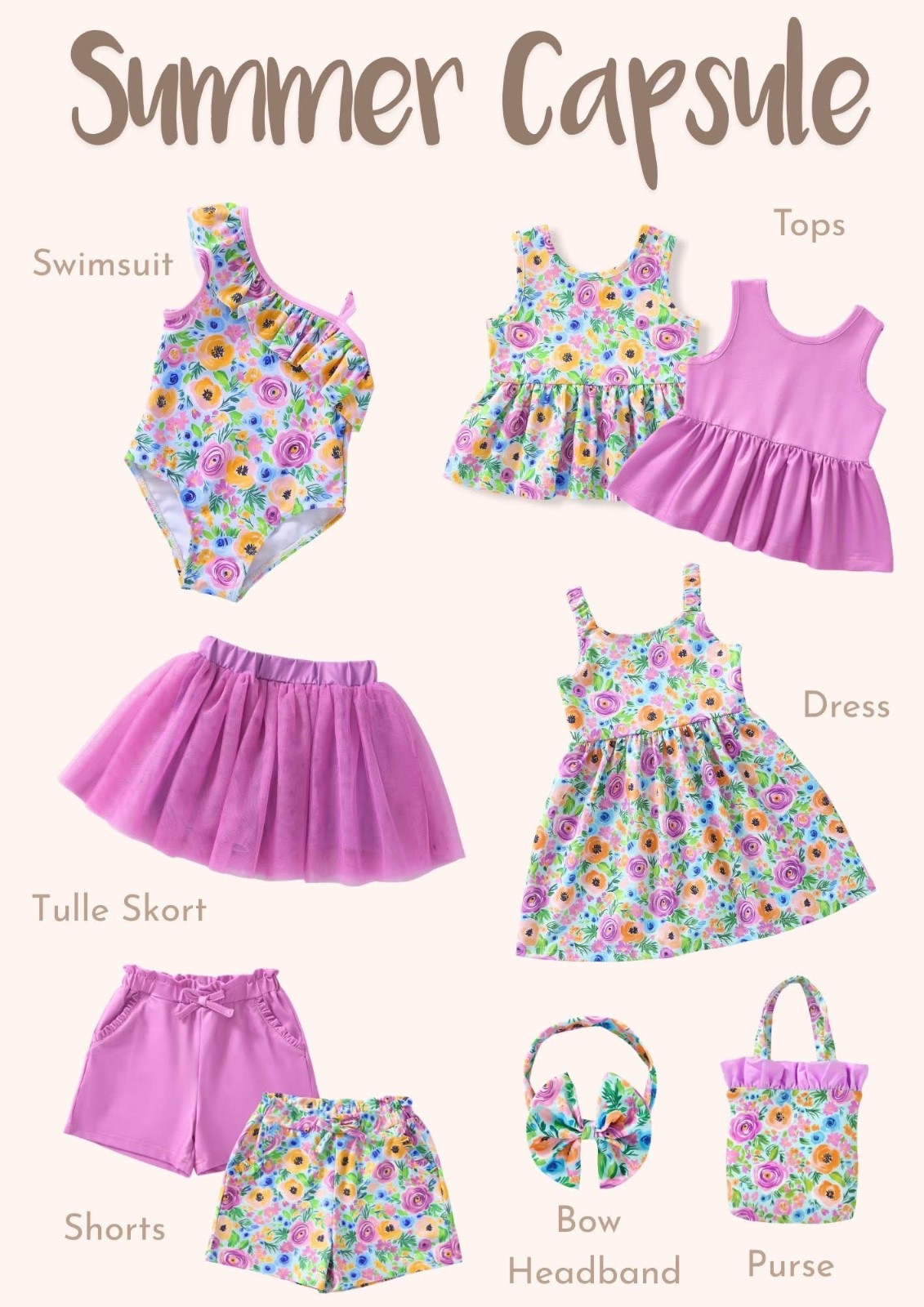 Pete + Lucy Summer Capsule Girls One-Piece Swimsuit in Size 2T