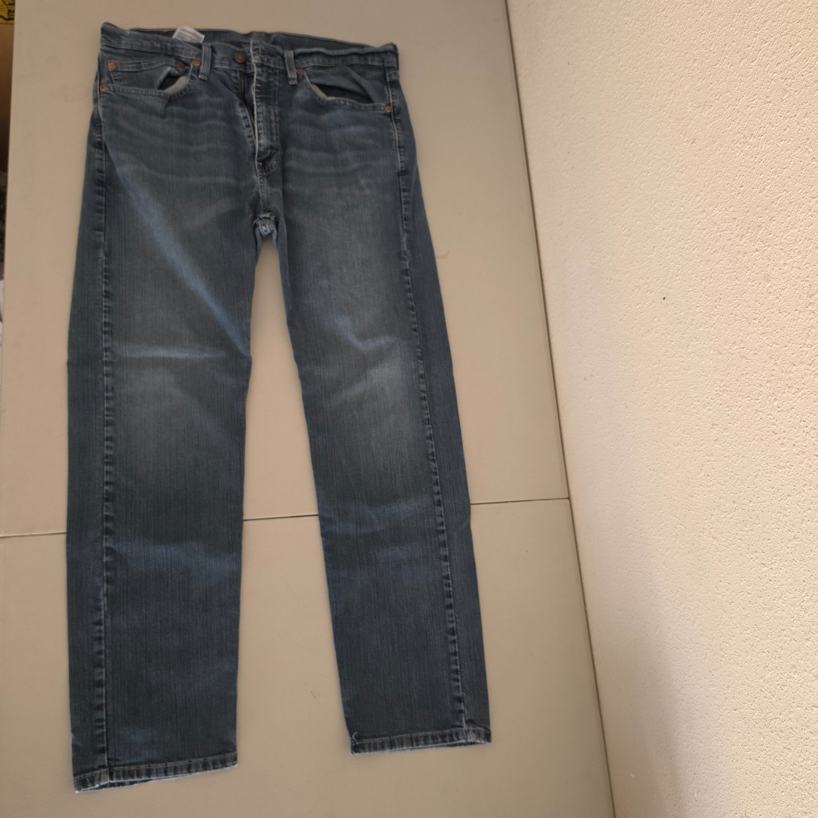 Mens Levis 505 Blue Jeans 34 x 30 Regular Fit Used