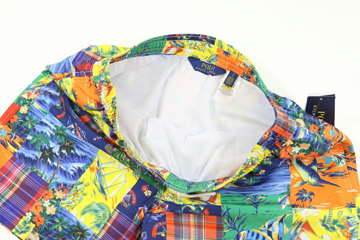 Polo Ralph Lauren Various Multicolor Patchwork Print Swimsuit Swim Trunk Shorts