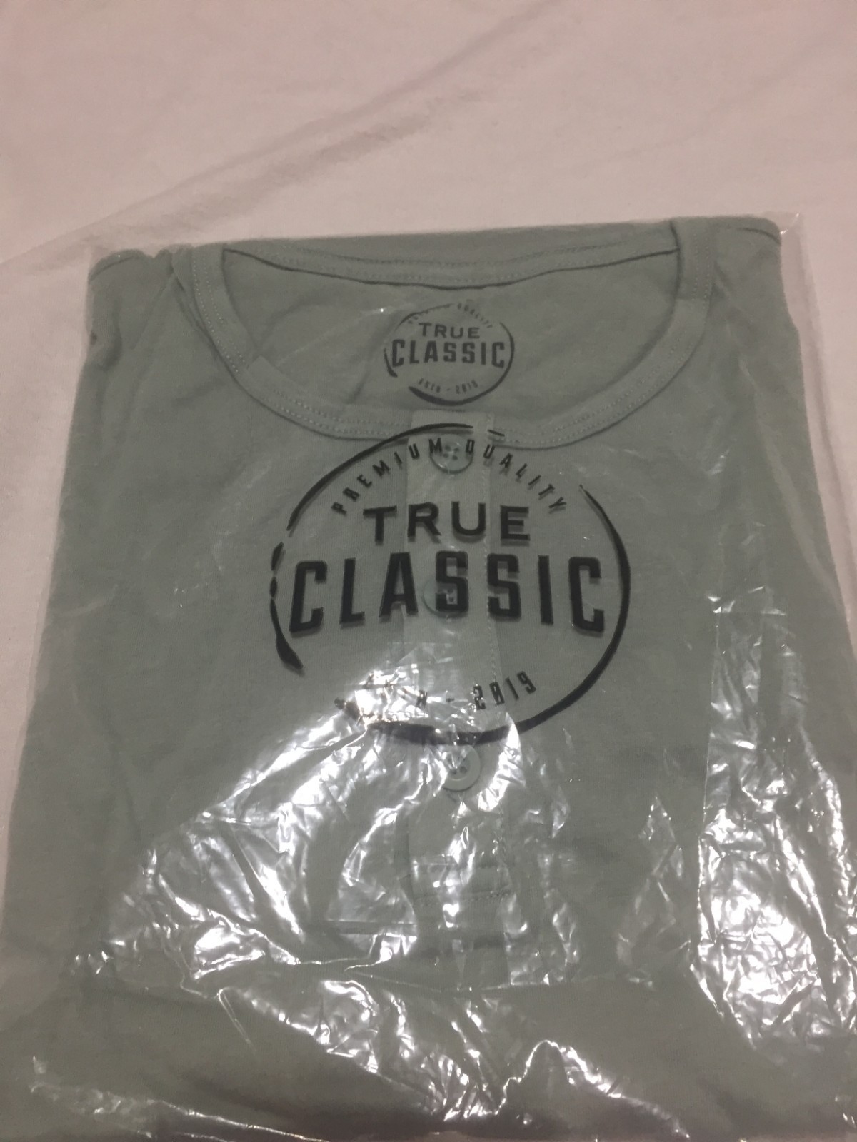 True Classic Henley Long Sleeve Tees Assorted Sizes & Colors