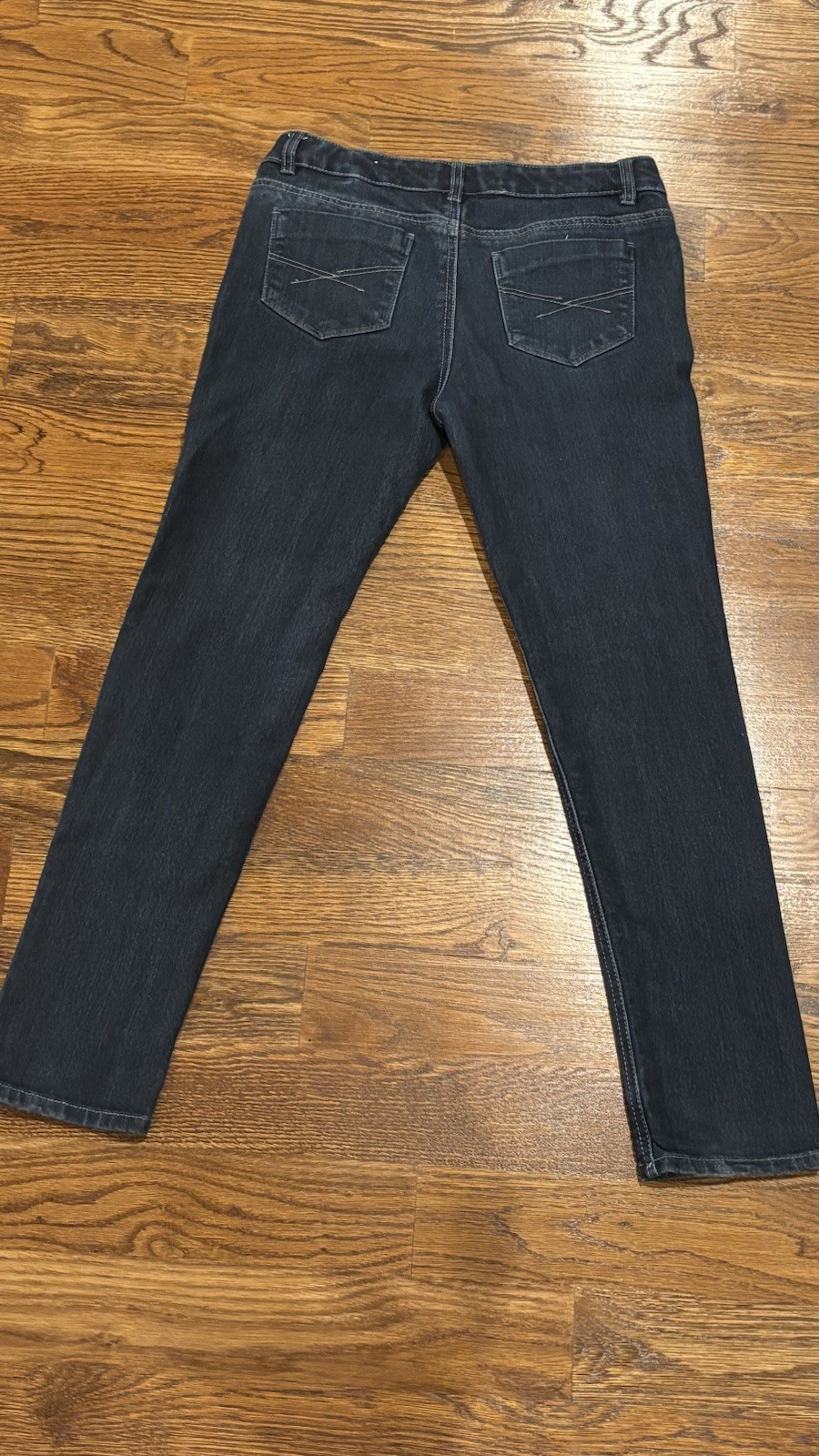 Canyon River Blues Girls Skinny Slim Jeans Black Size 16 Stretch Dark Wash