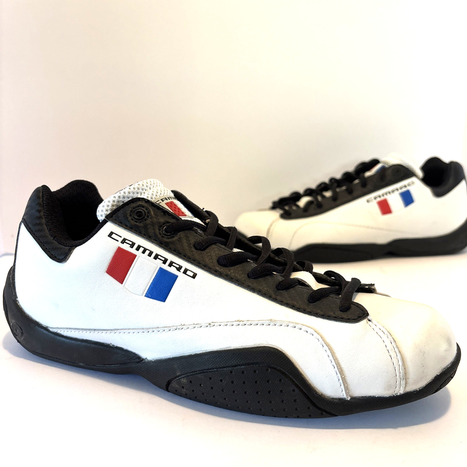 Piloti Driving Shoes Camaro ZLE Limited Edition Mens US 9 White/Black Chevrolet