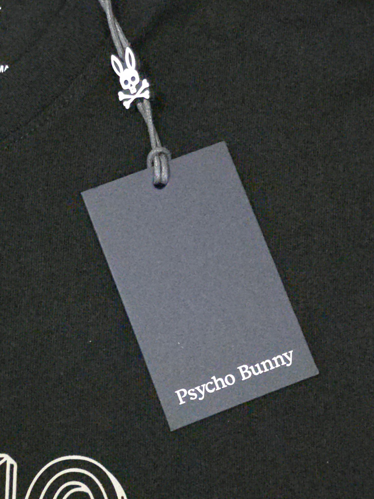 NWT Psycho Bunny Monarch Wordmark Graphic Tee Black Mens Size 6 (Large) L $60