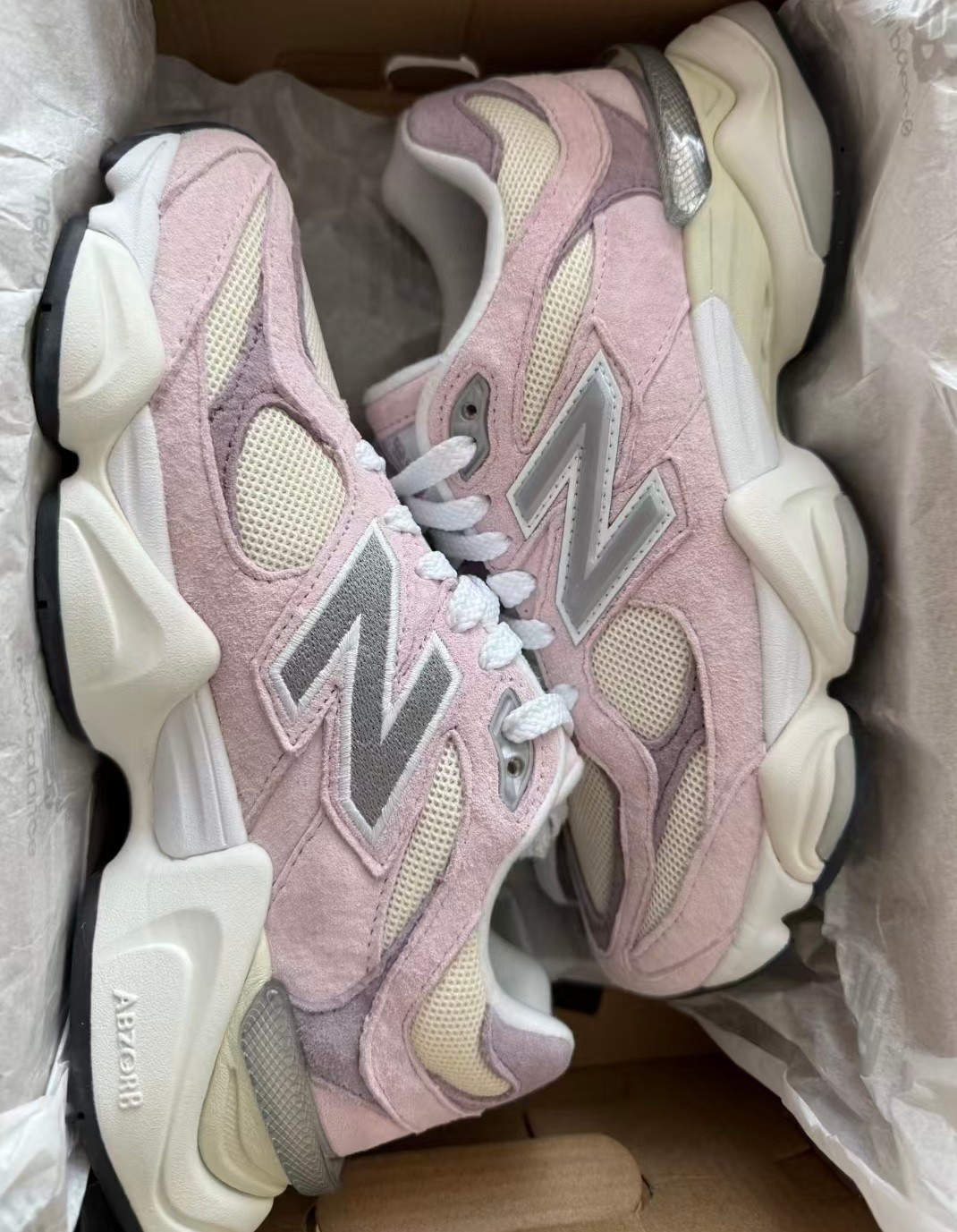 New Balance 9060 Size 5.5 Pink White for Women No Box