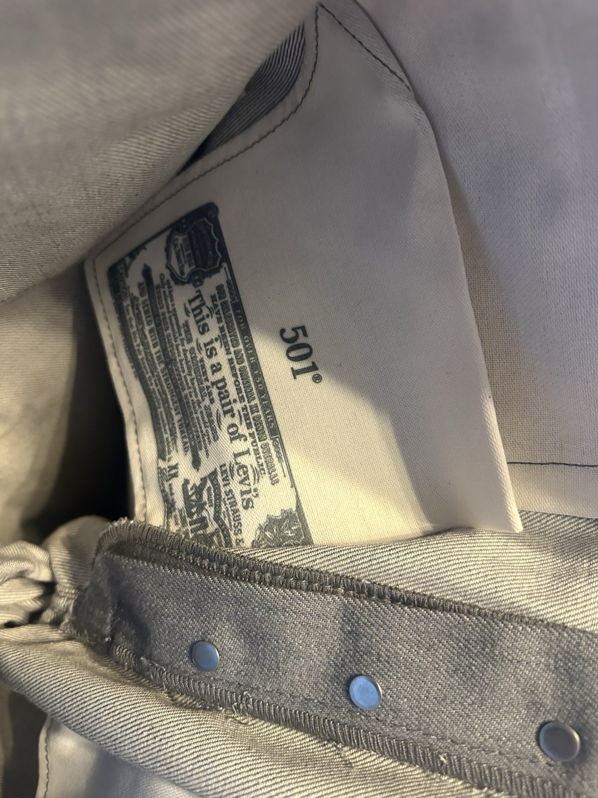 Levi’s Men’s 501 Original Shrink-to-Fit Jeans 36W x 32L, Silver Rigid – Stf