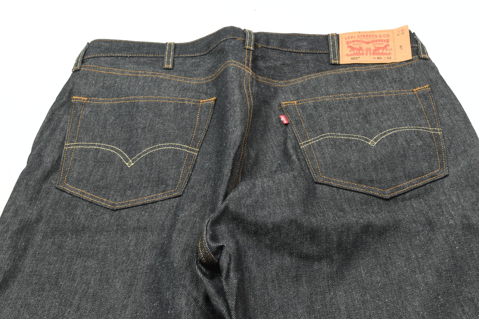 Levi’s 501 Original Shrink to Fit Jeans Mens 40×32 Black Original Fit Straight