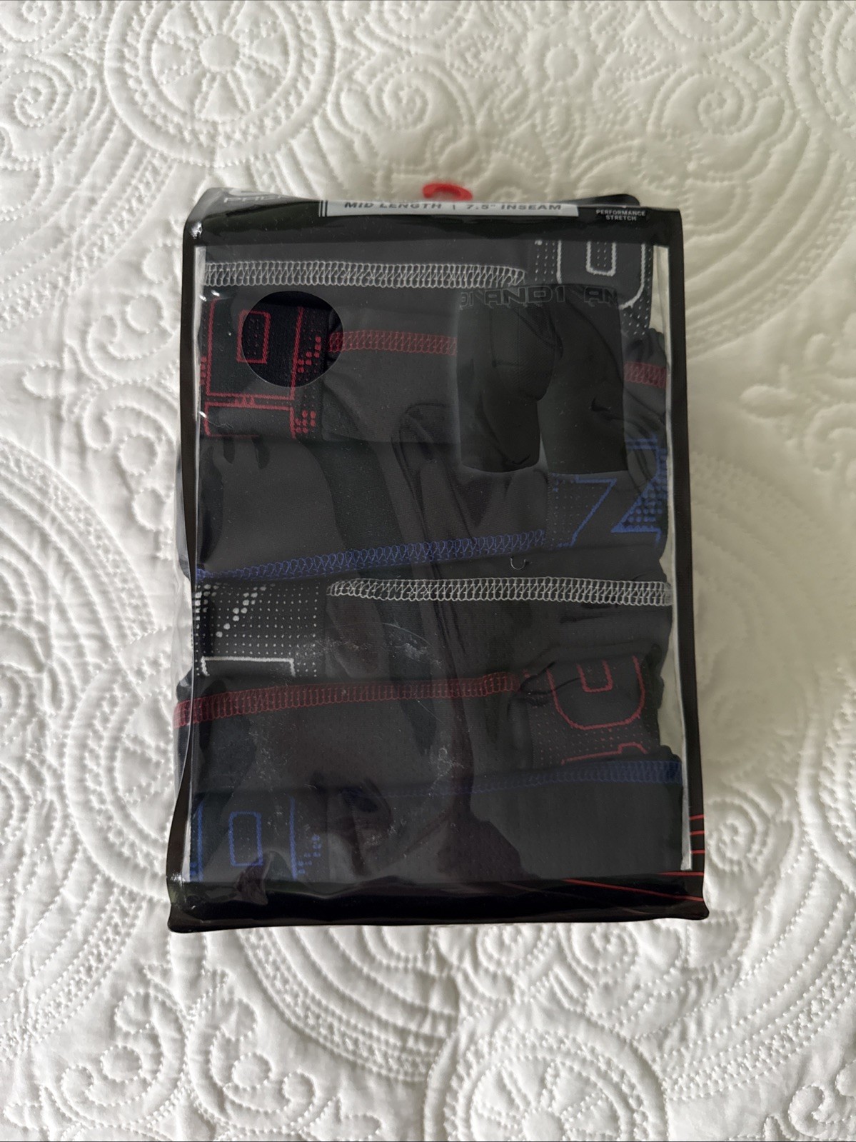 And1 ~ 6-Pair Mens Boxer Brief Underwear Polyester Blend 7.5″ Inseam Black ~ XL