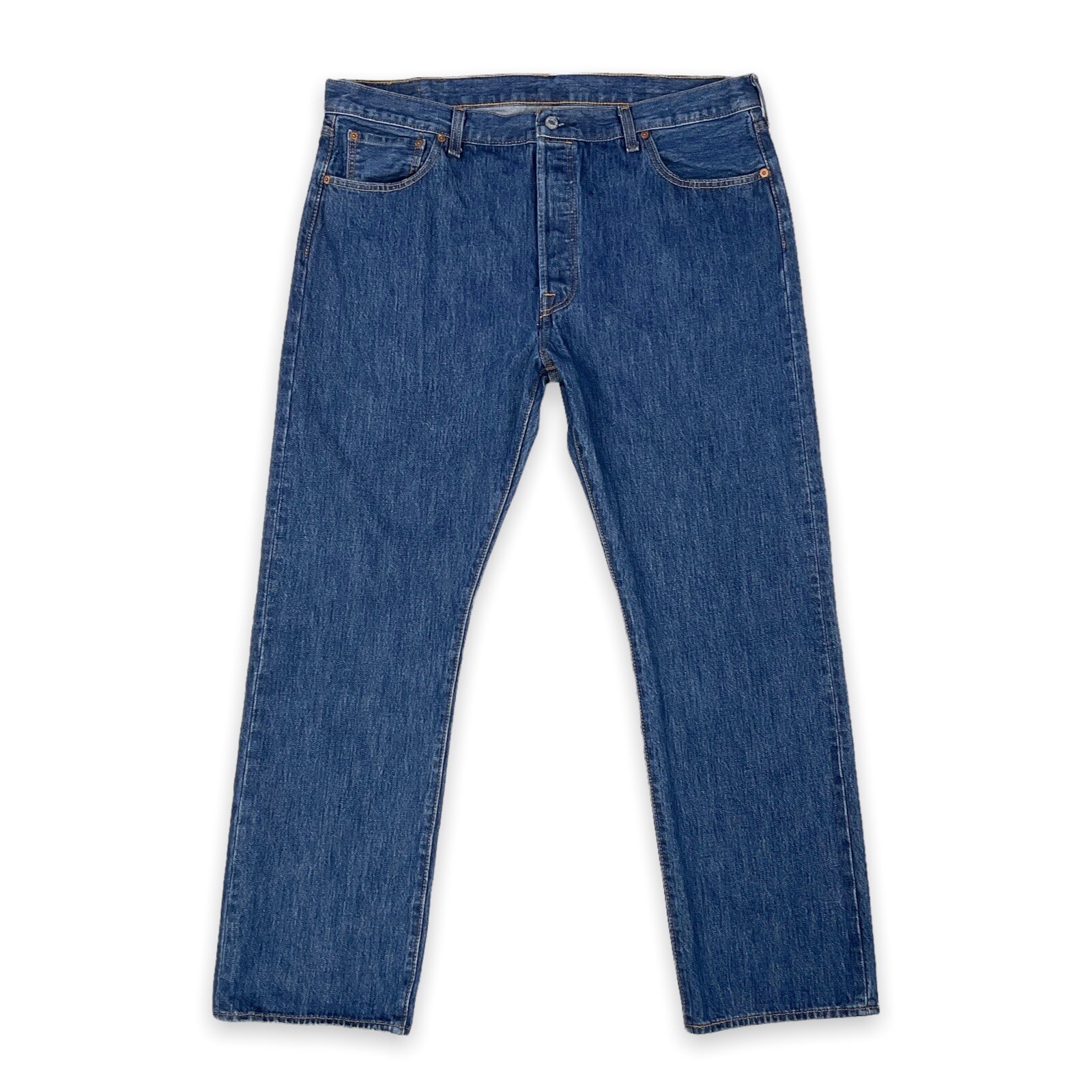 Levis Jeans Men 40×32 (ACTUAL 40×30.5) Blue 501 Straight Classic Denim