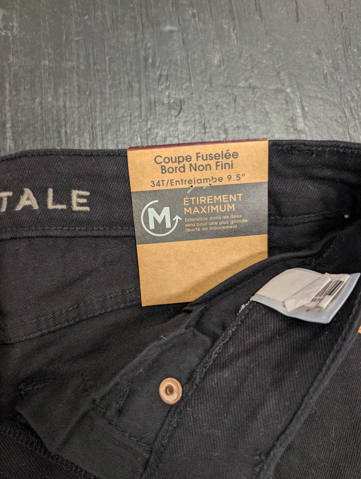 Aero Black Distressed Denim Shorts, Size 34, Like New