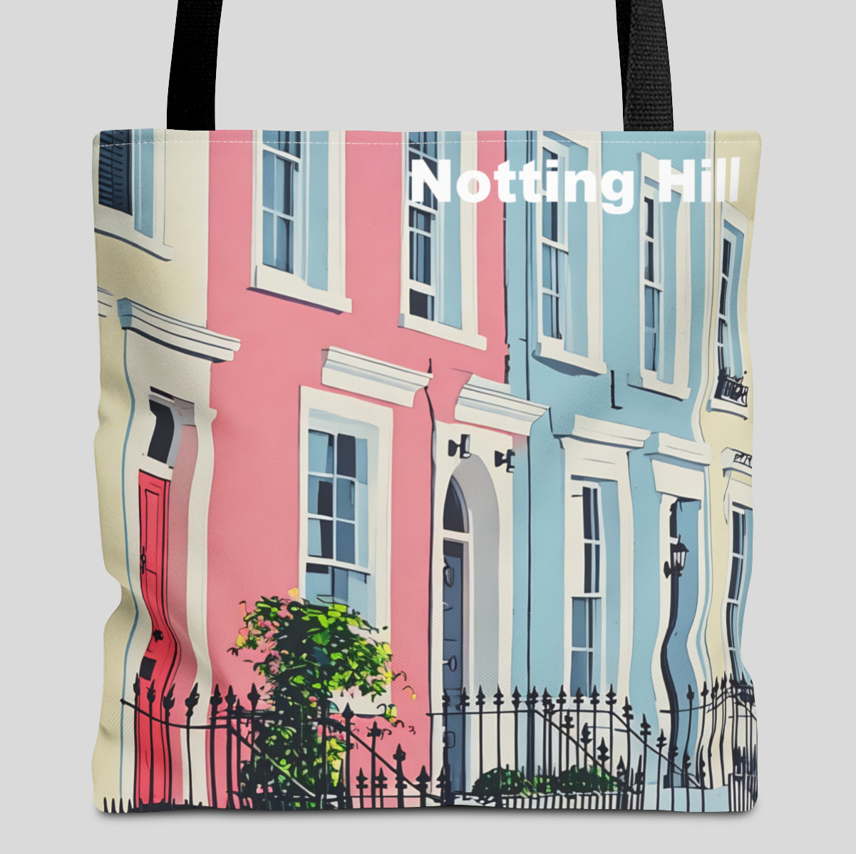 Notting Hill London United Kingdom Tote Bag – World Traveler Series – GBB061