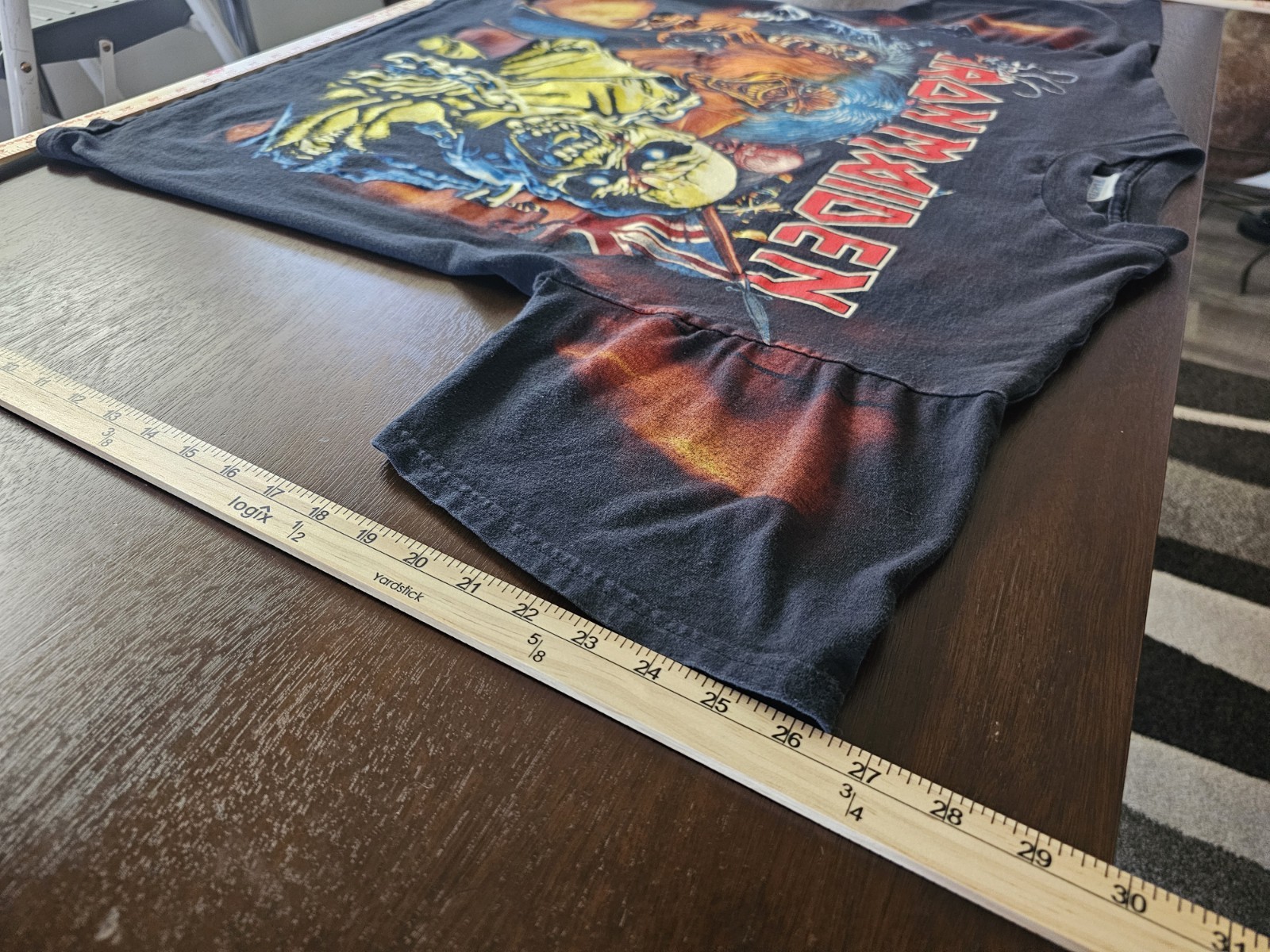 Vintage Iron Maiden wrap around Eddie 1995 Tultex Shirt XL RARE X Factour castle