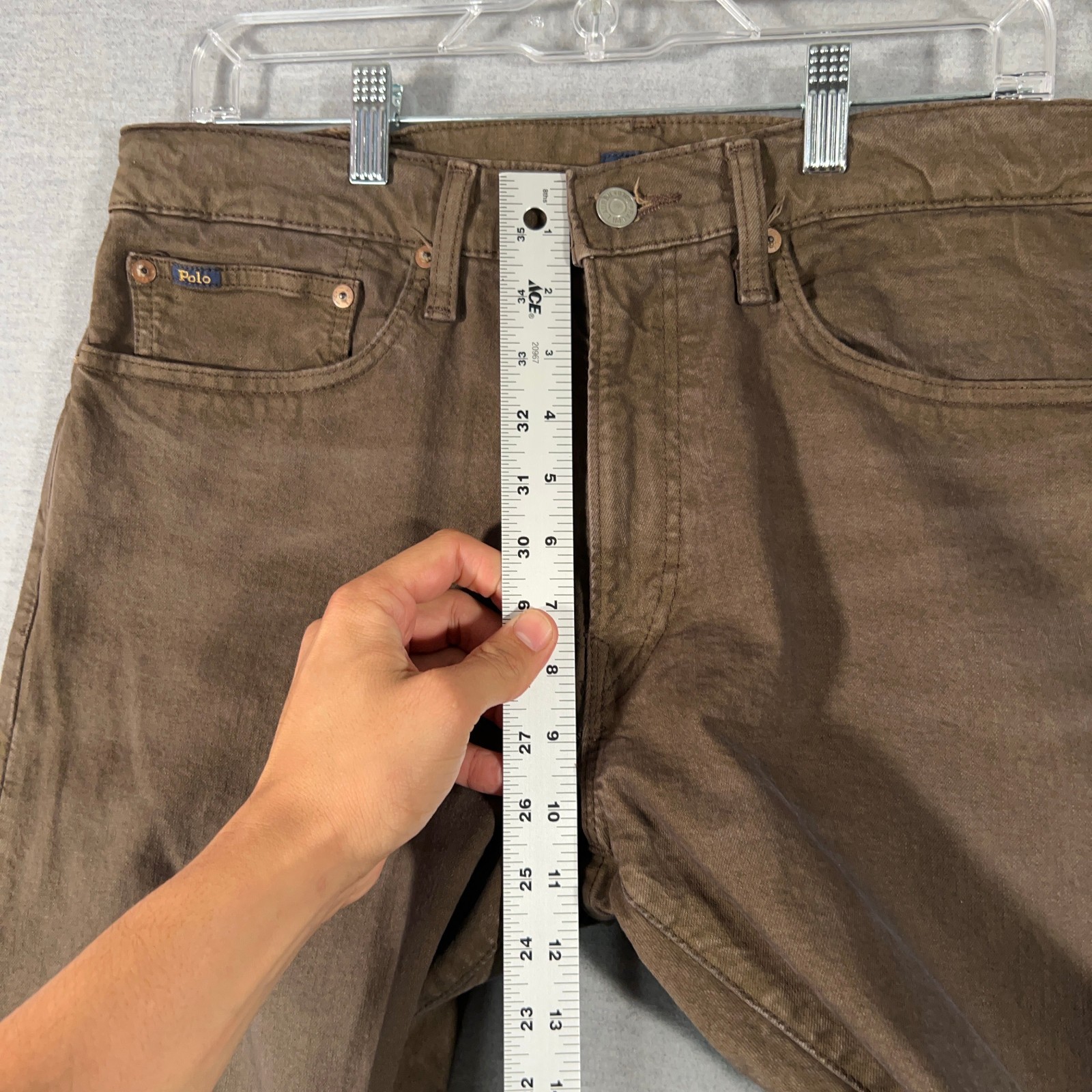 Polo Ralph Lauren Jeans Mens 33×32 Brown The Sullivan Slim Denim