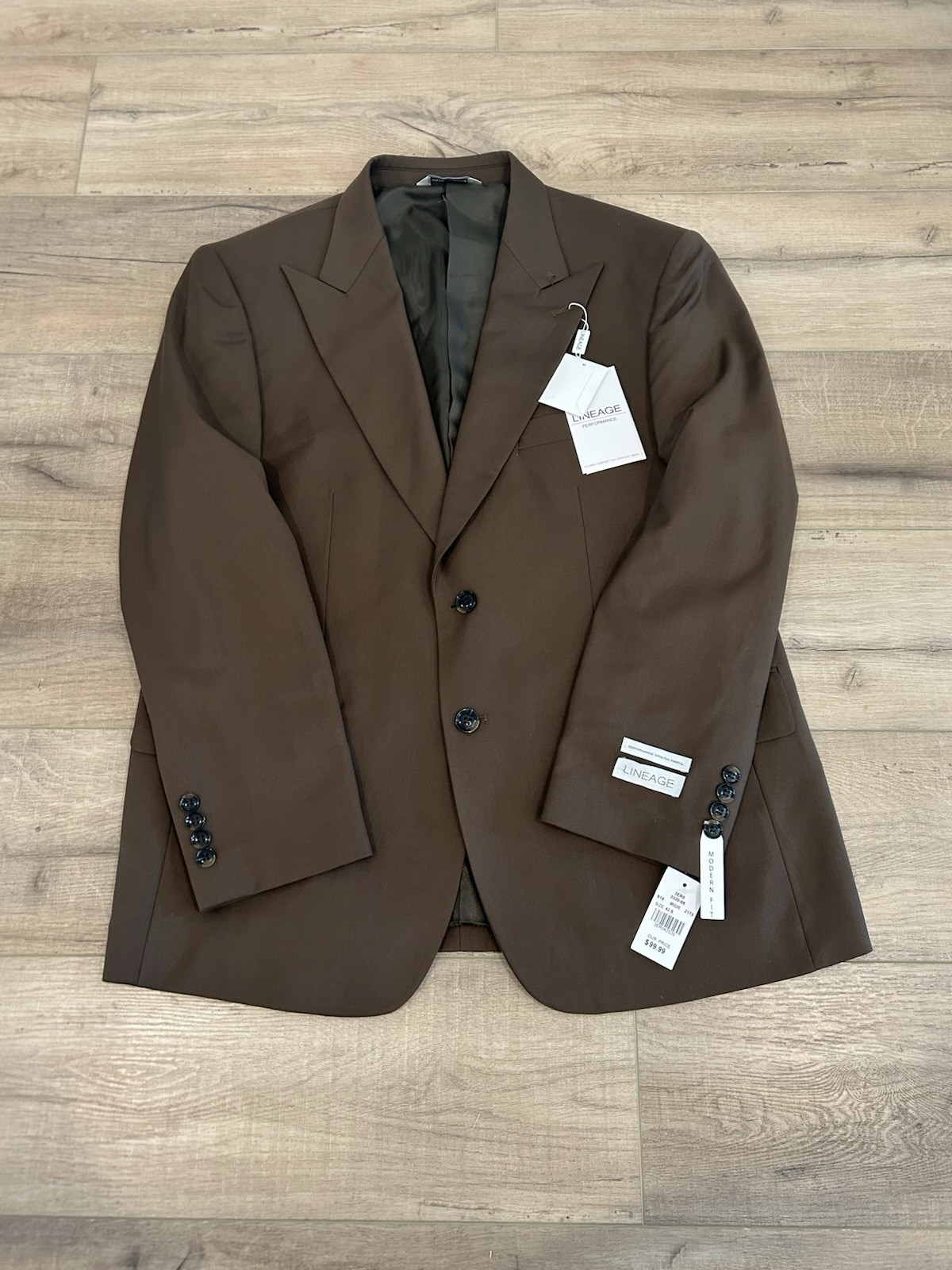 Lineage PerformanceMens Sport Coat Blazer Brolive Modern Fit 42S NWT