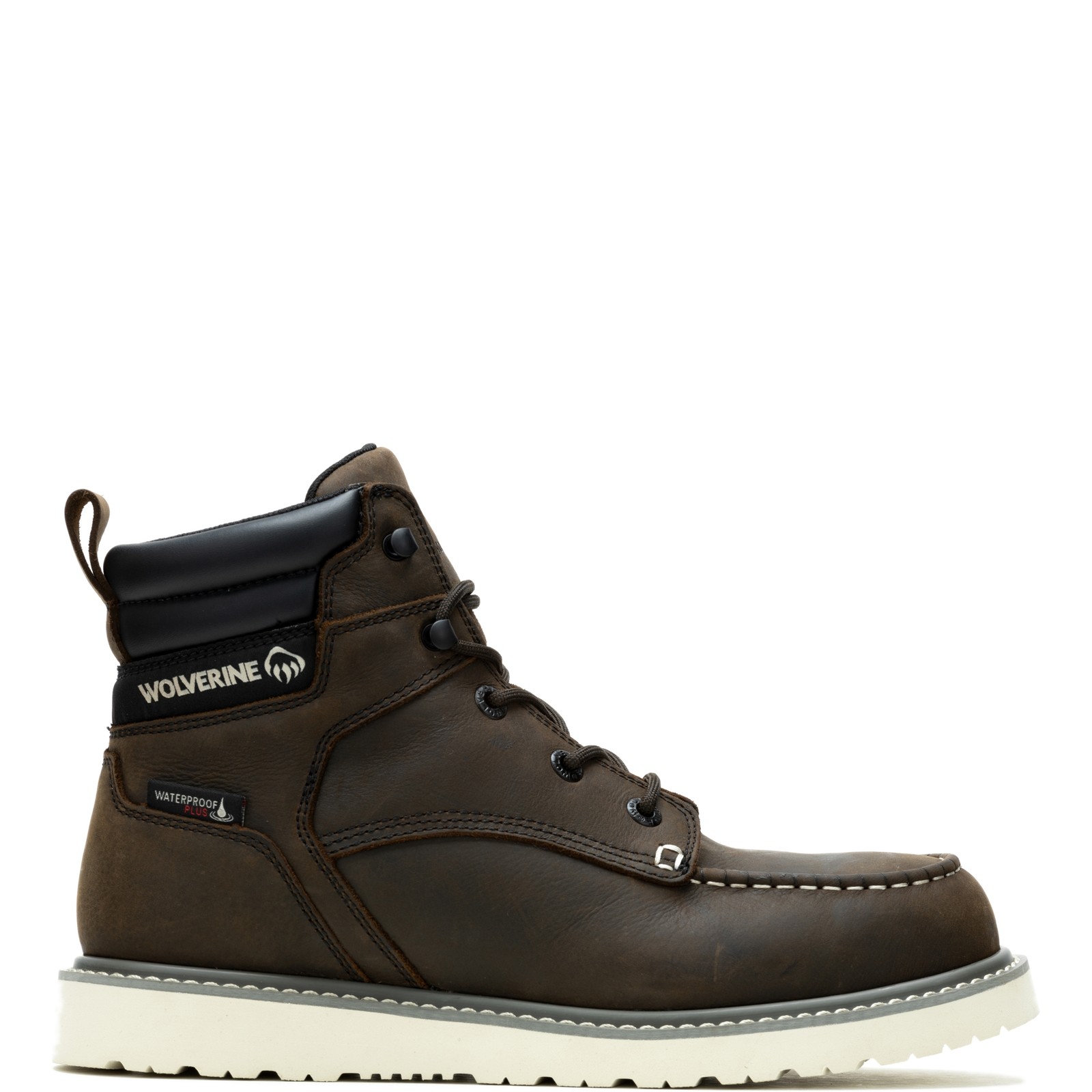 Wolverine Men Trade Wedge 6″ Moc-Toe Steel-Toe Work Boot Shoes