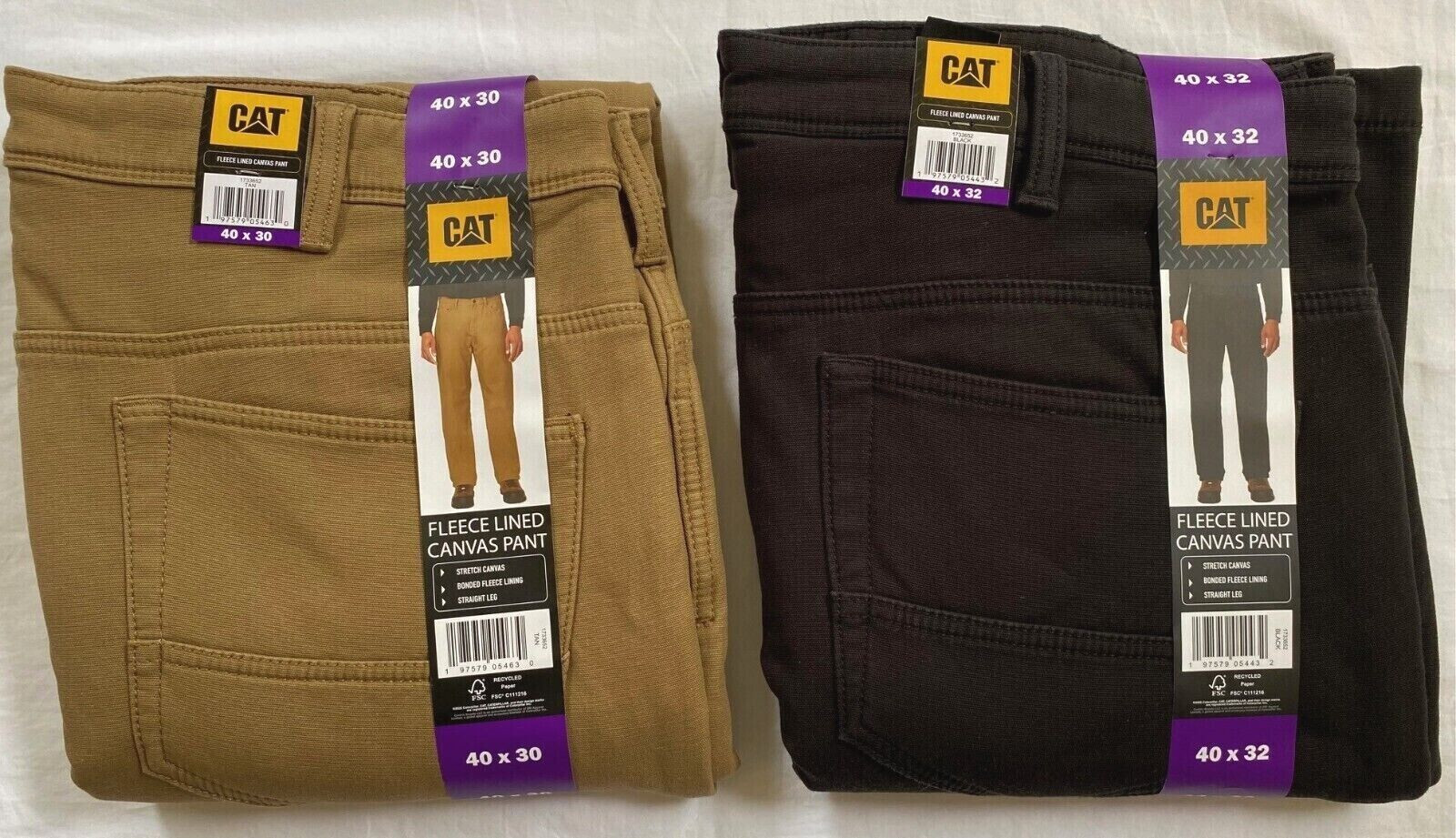 Cat Men’s Fleece Lined Canavas Pant