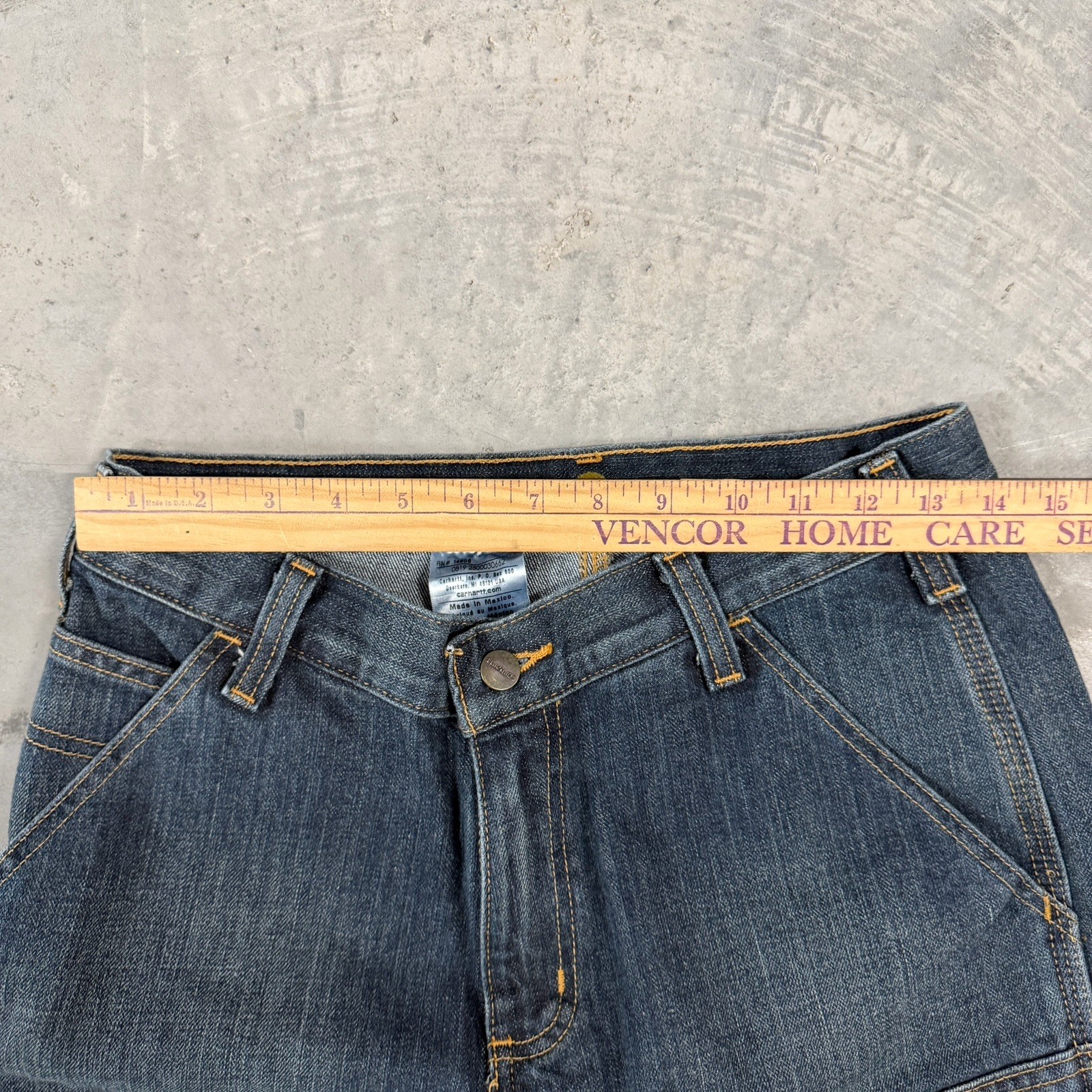 Carhartt Relaxed Fit Carpenter Jeans Mens 31×30 Denim Double Knee Hammer Loop