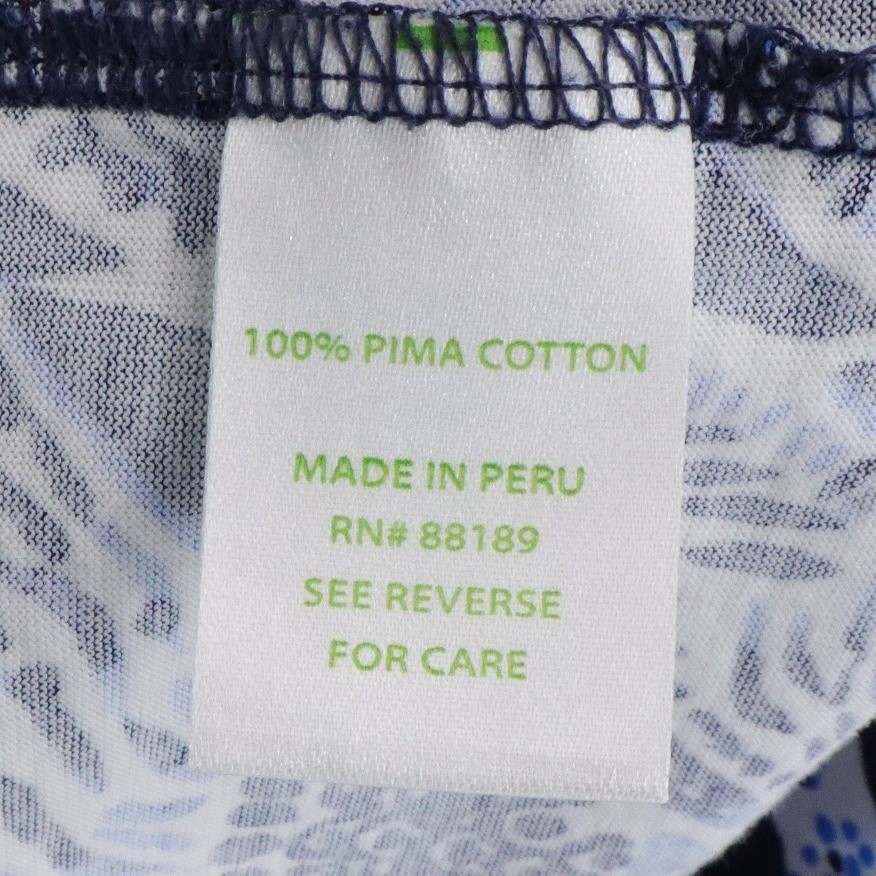 Lilly Pulitzer Mermaid Tail Sheath Dress Blue White Pima Cotton XXS Resort
