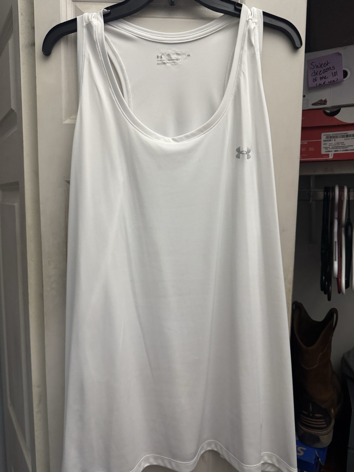 Nike The Nike Tee Dri-FIT Women’s Training Tank, White 2X Relaxed Fit DX0602-100
