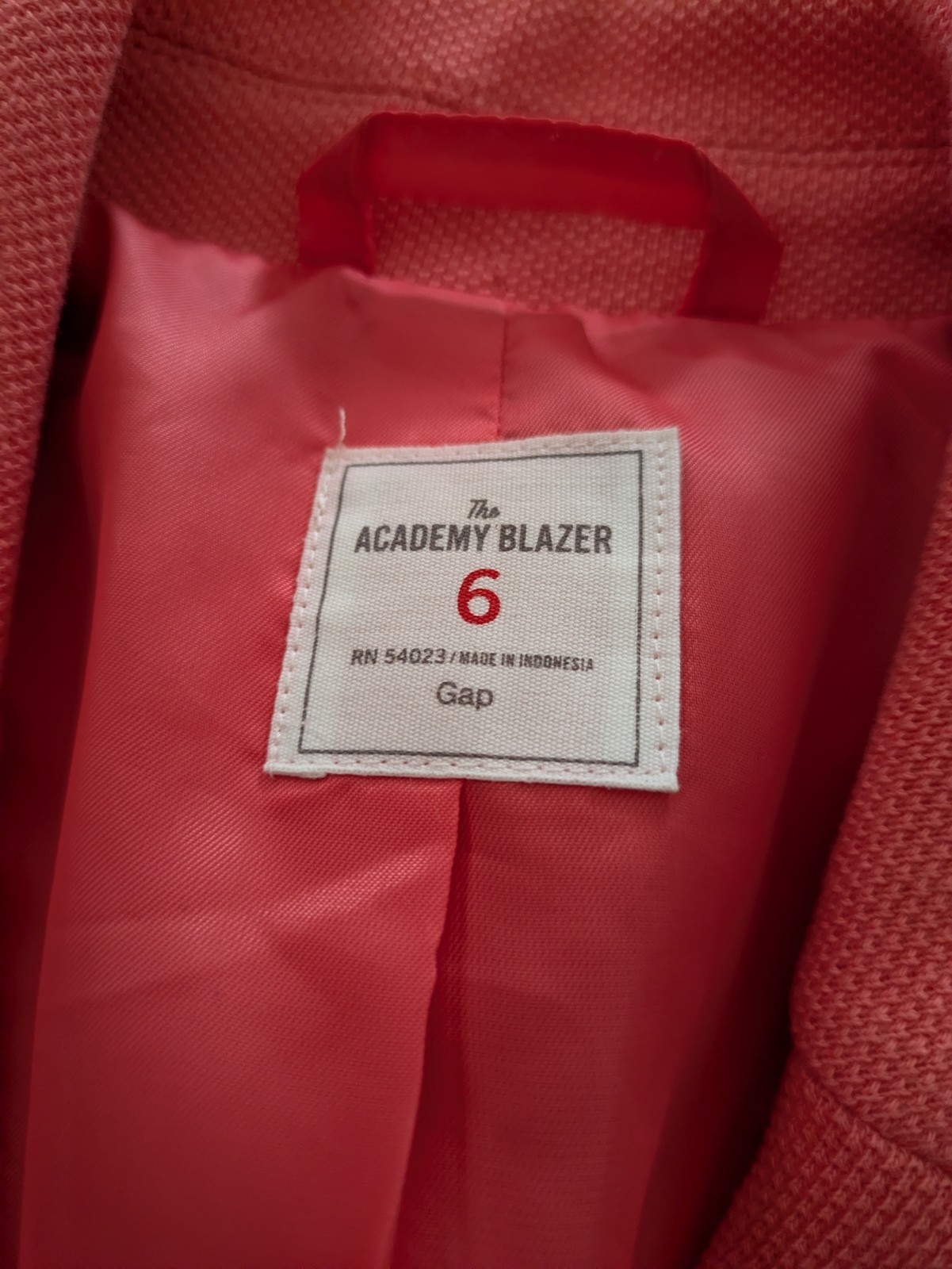 Gap Coral Academy Blazer Jacket Striped Lining 6 Sporty Preppy Classic