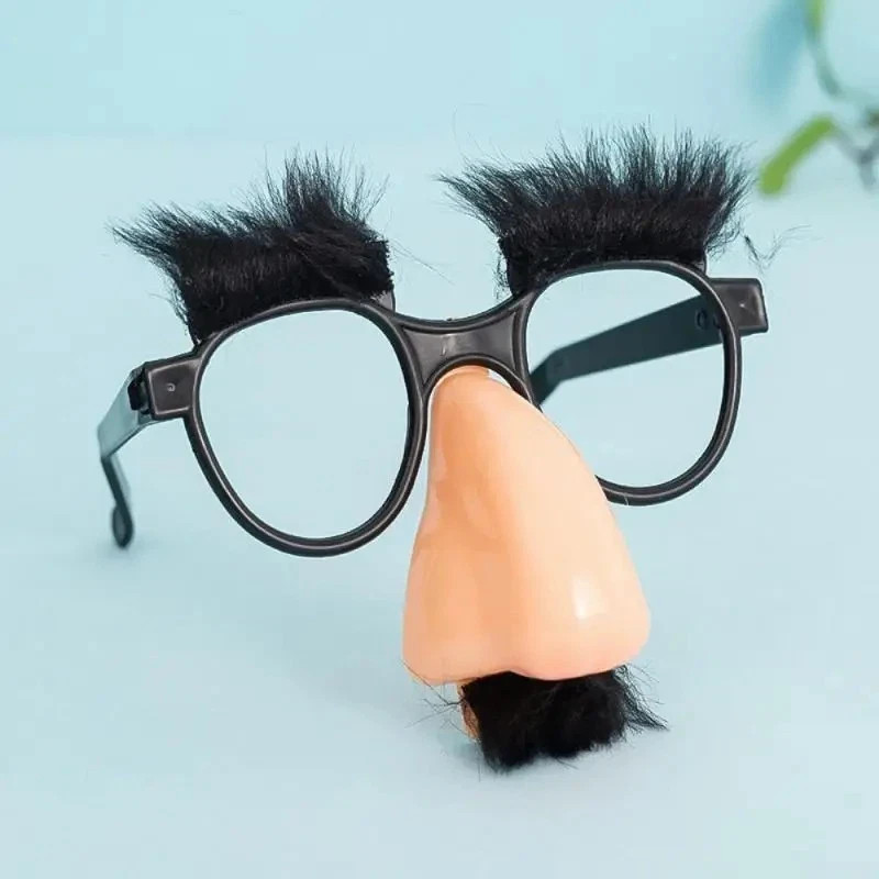 Halloween Novelty Big Nose Glasses with Eyebrows Mustache Funny Party Props