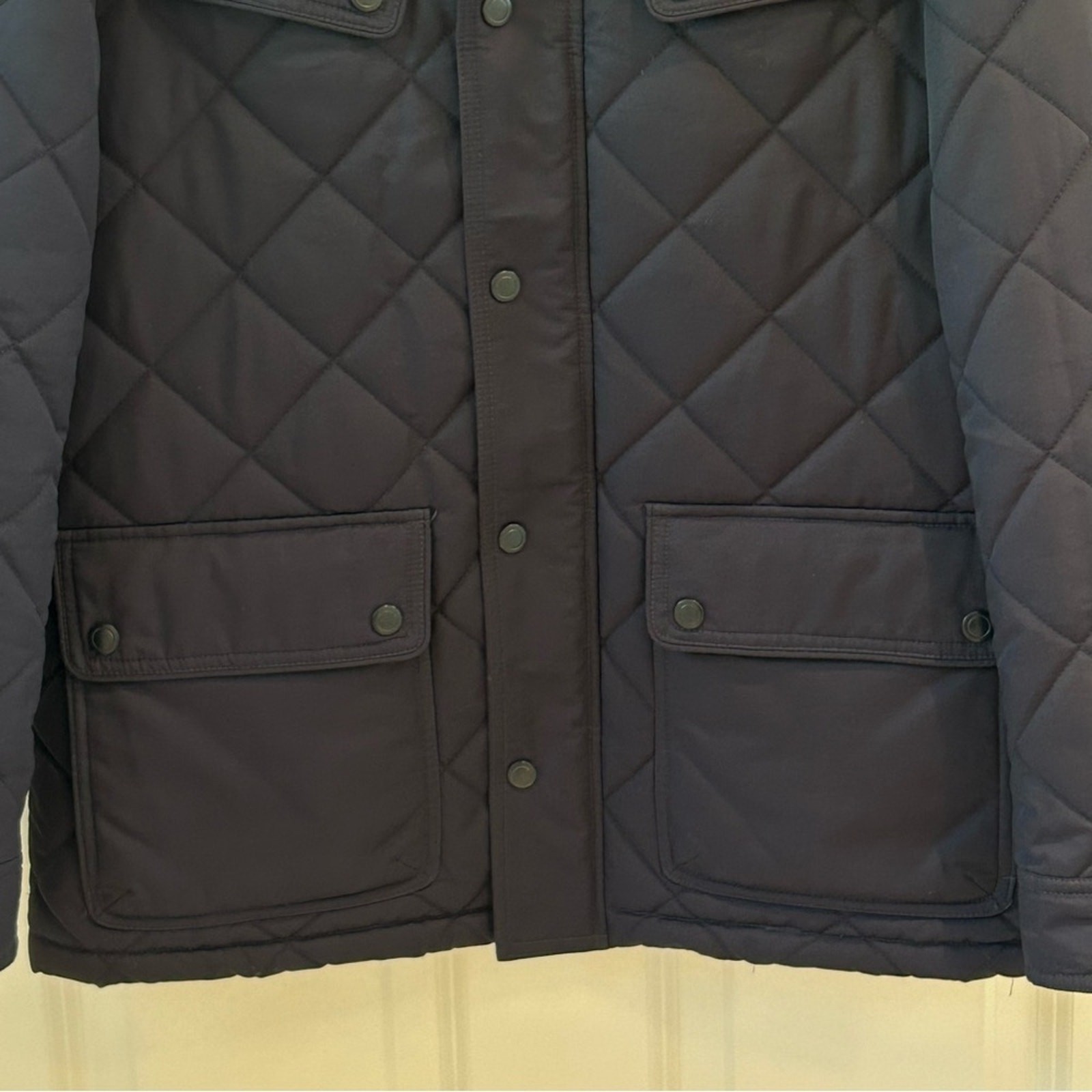 Black Brown 1928 Navy Quilted Field Barn Jacket Size Medium
