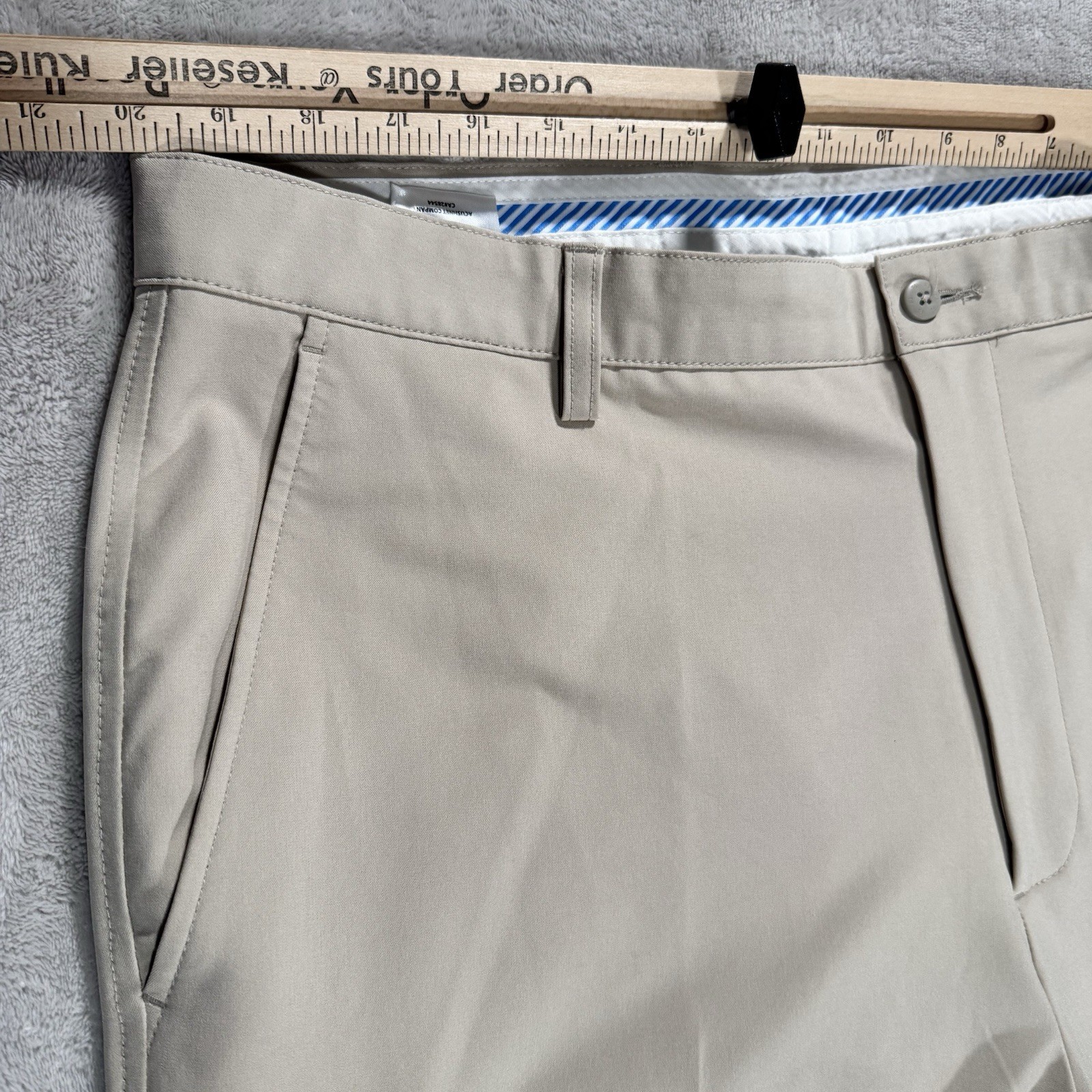 Foot Joy Golf Pant Mens 40X32 Tan Khaki Casual Performance Stretch Straight Leg