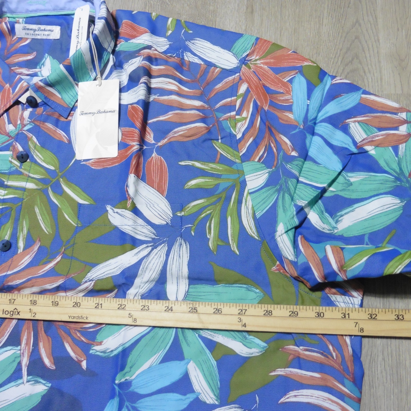 TOMMY BAHAMA Mens 4XLB 4XL BIG & TALL COCONUT POINT HAWAIIAN SHIRT COOLMAX