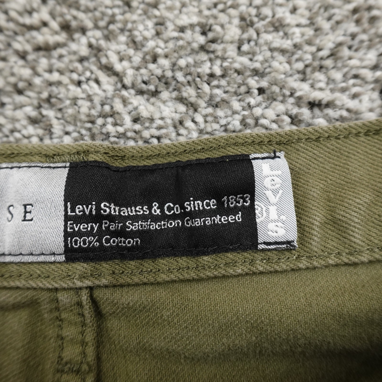 Levis Jeans Mens 30X30 Green Denim Pants Silvertab Loose Straight Grunge Skate