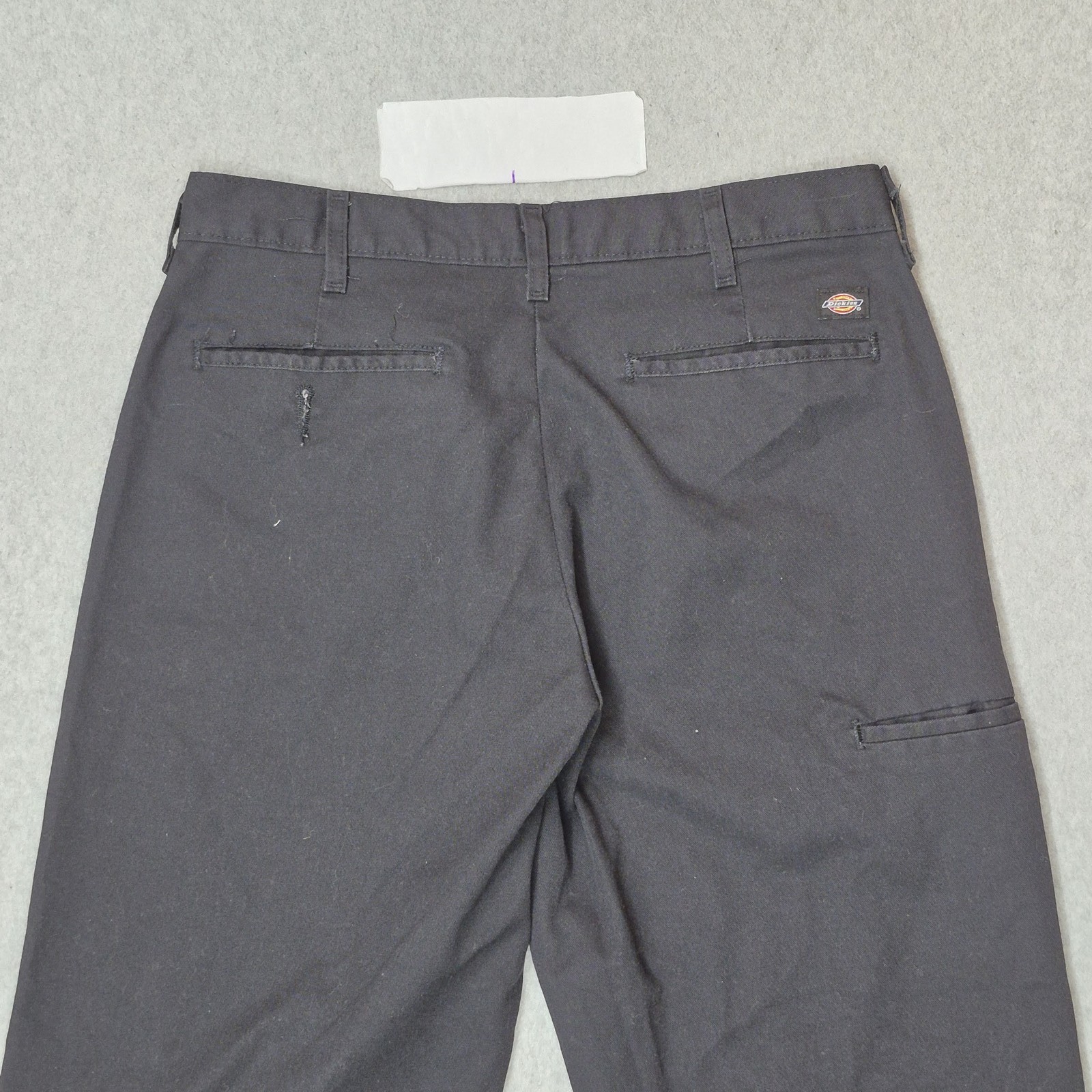 Dickies Men Pants 32 Black Chino Twill Workwear Logo 30″ Inseam