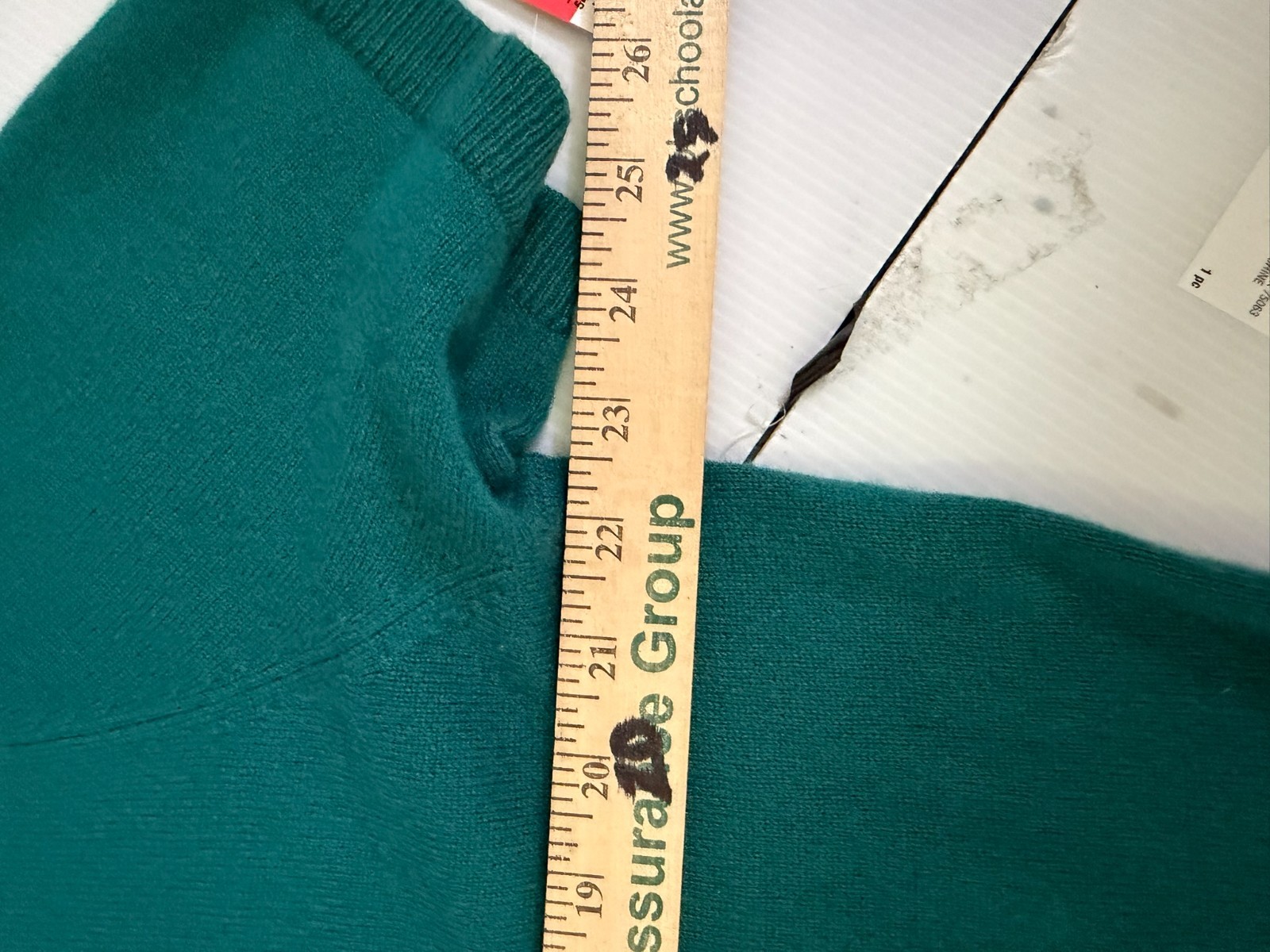 The Commons s/s 100% Cashmere Peacock Green Pullover Johnny Collar