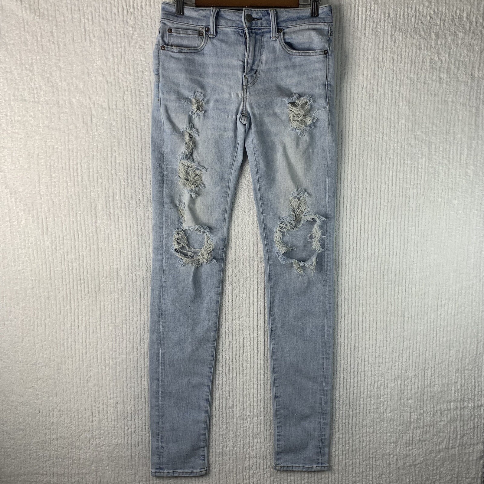 American Eagle Stacked Skinny Blue Jeans Men’s Size 29×32 Next Level Airflex