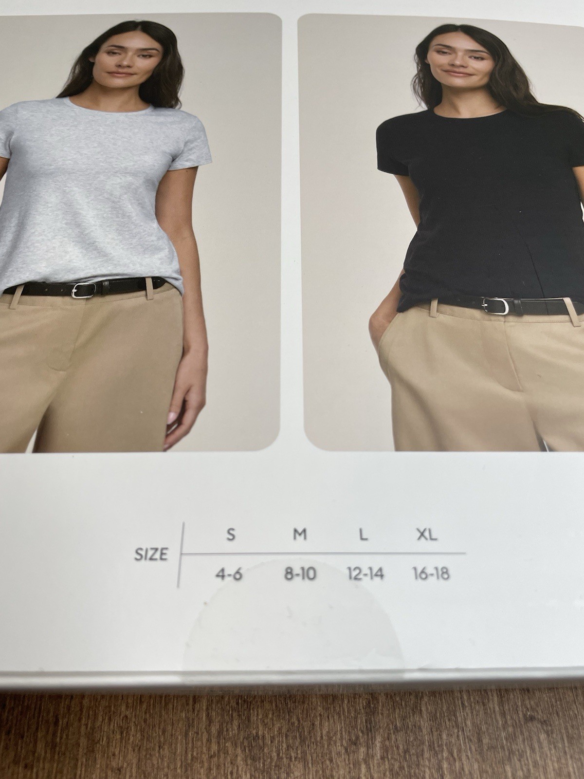 Banana Republic Women’s 3-Pack Classic Crew T-Shirt White/Black/Gray Size Medium
