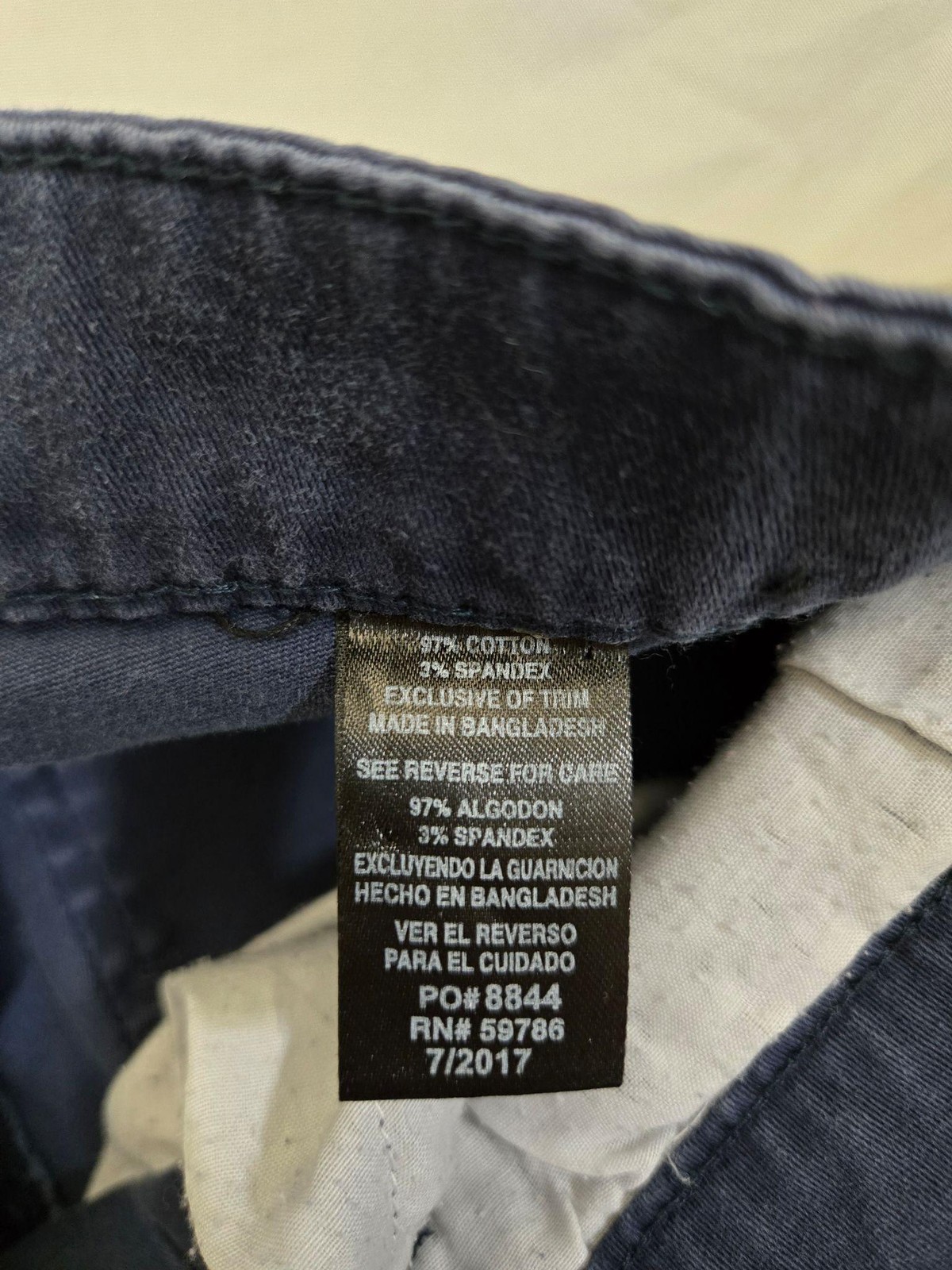 Beverly Hills Polo Club Pants Mens 34 Blue Chino Slim Tapered Stretch Cotton