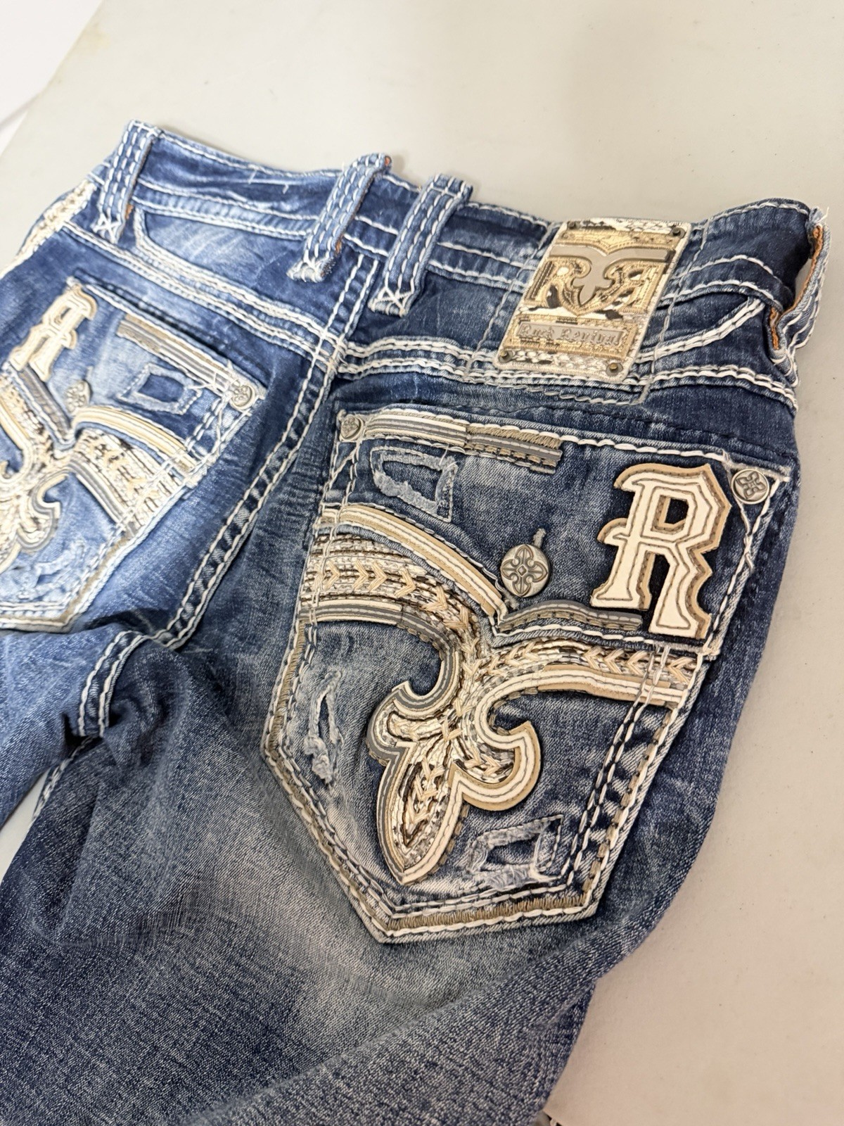Rock Revival Bradlee Straight Jeans Medium Wash 6-Pocket 34×30