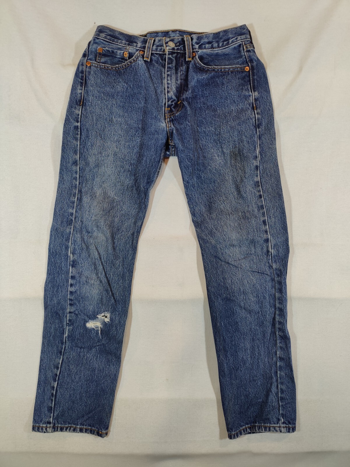 Levi’s 505 Jeans Mens 29×30 Regular Fit Straight Low Rise Denim Blue 100% Cotton