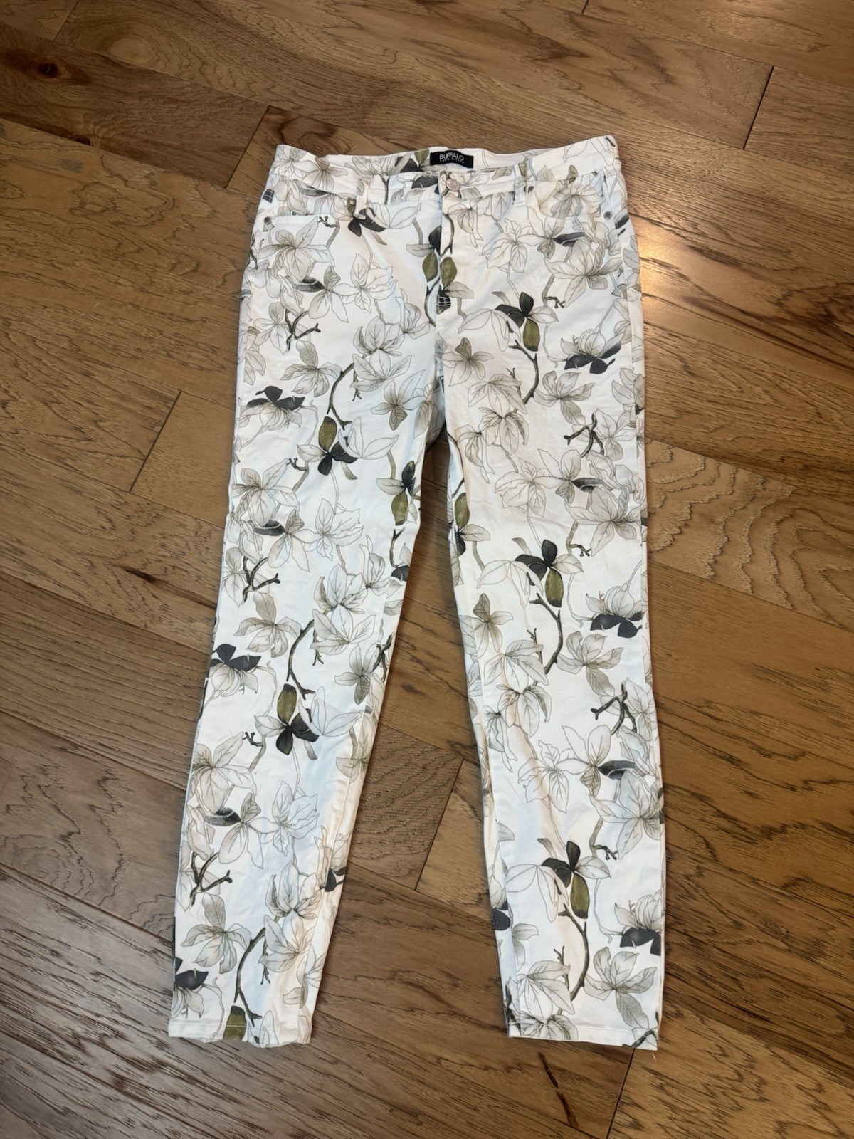Buffalo David Bitton Women’s High-Rise Ankle Skinny Stretch Floral Pants 8